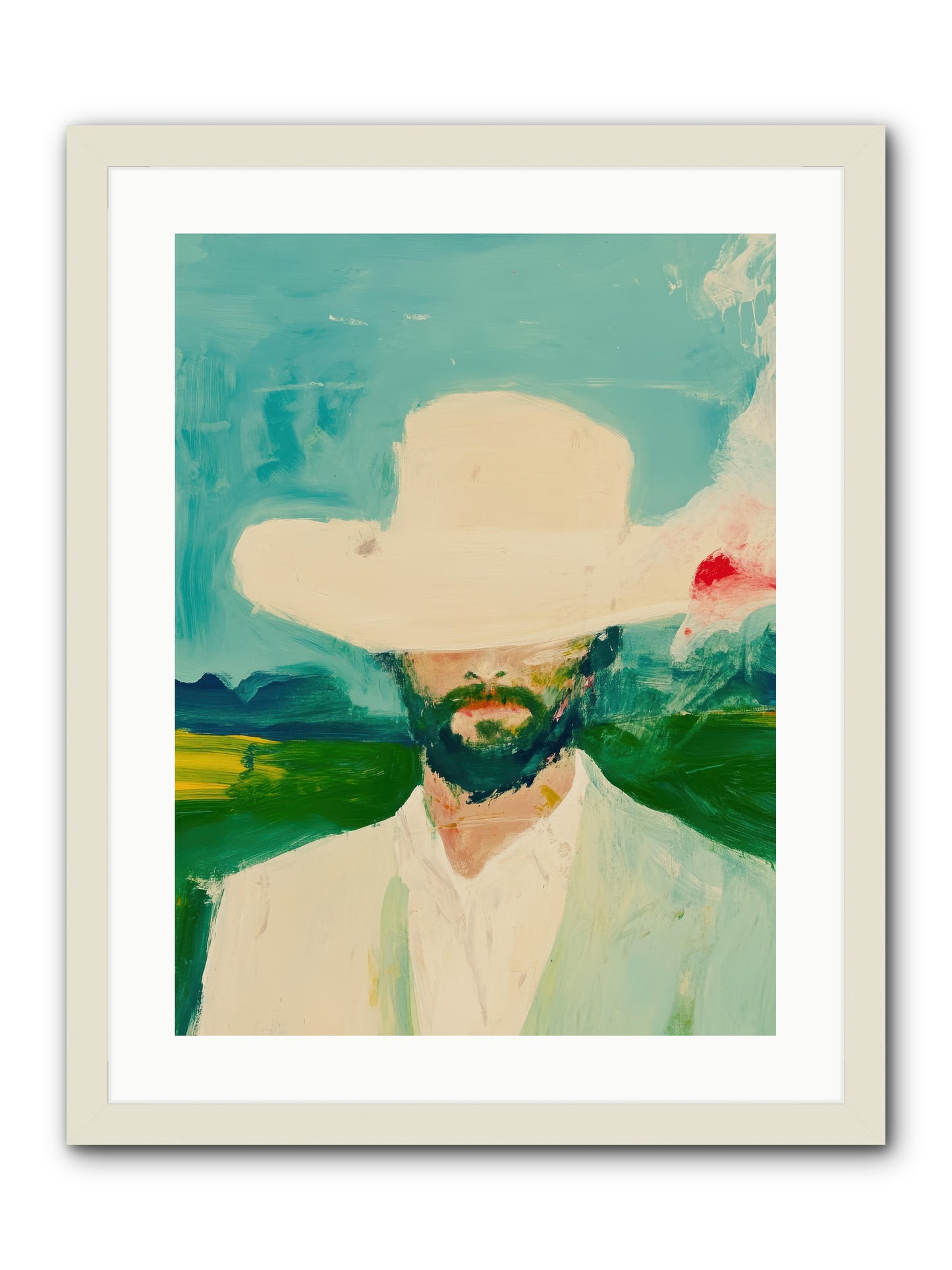 Badlands Silhouette -- Framed Print - White 18x24