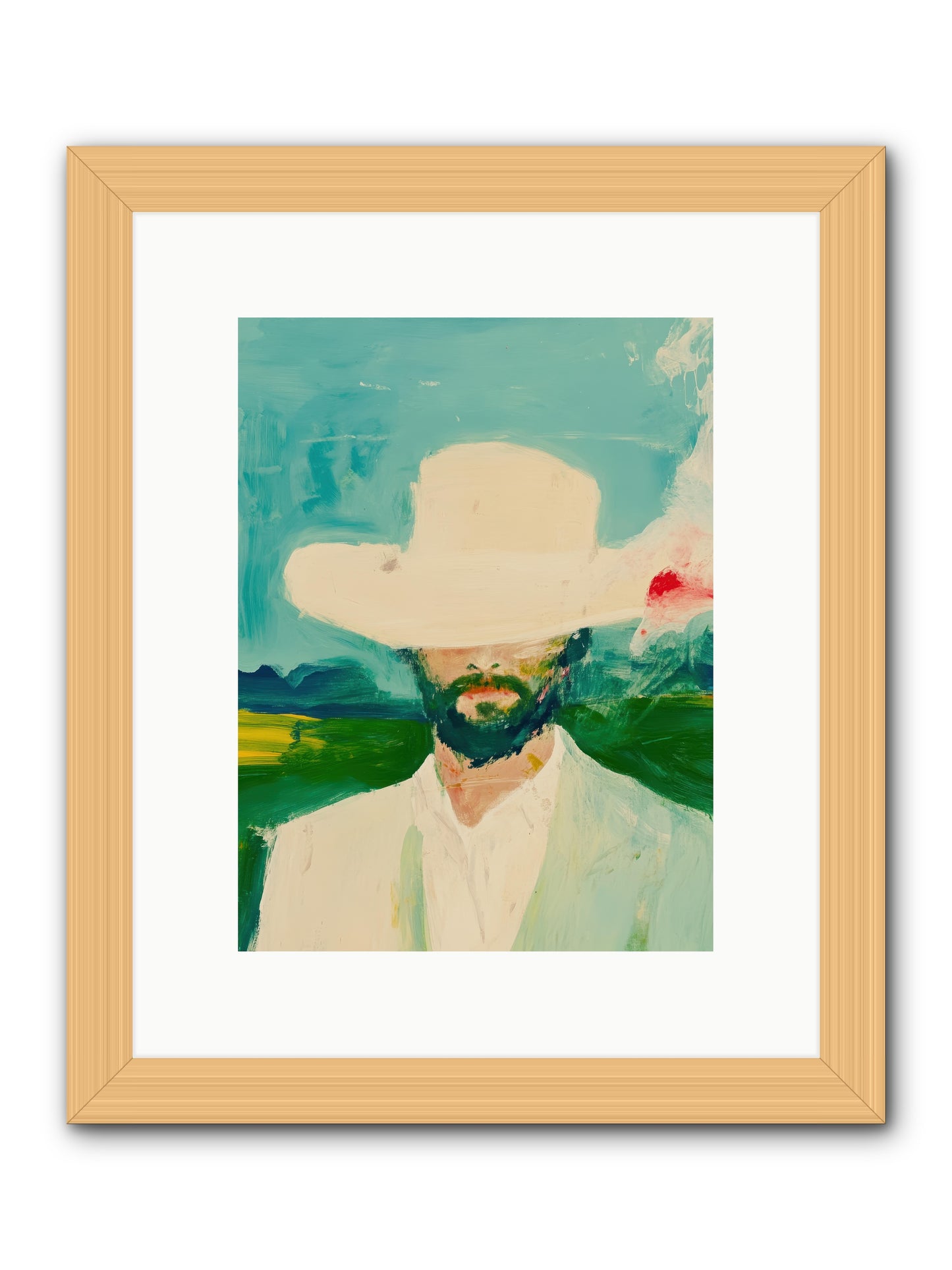Badlands Silhouette -- Framed Print - Natural 9x12