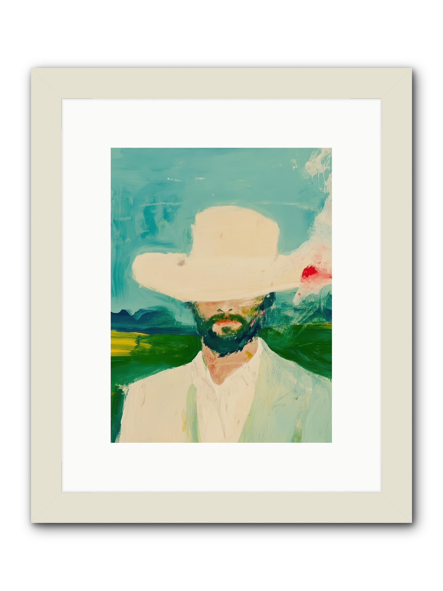 Badlands Silhouette -- Framed Print - White 9x12