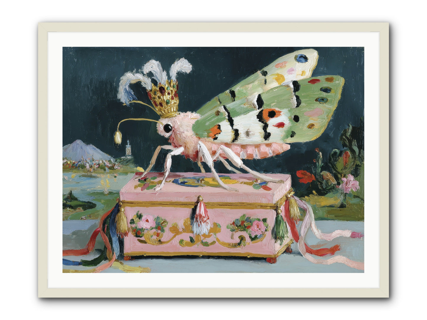 Ballet of the Luminous -- Framed Print - White 40x30