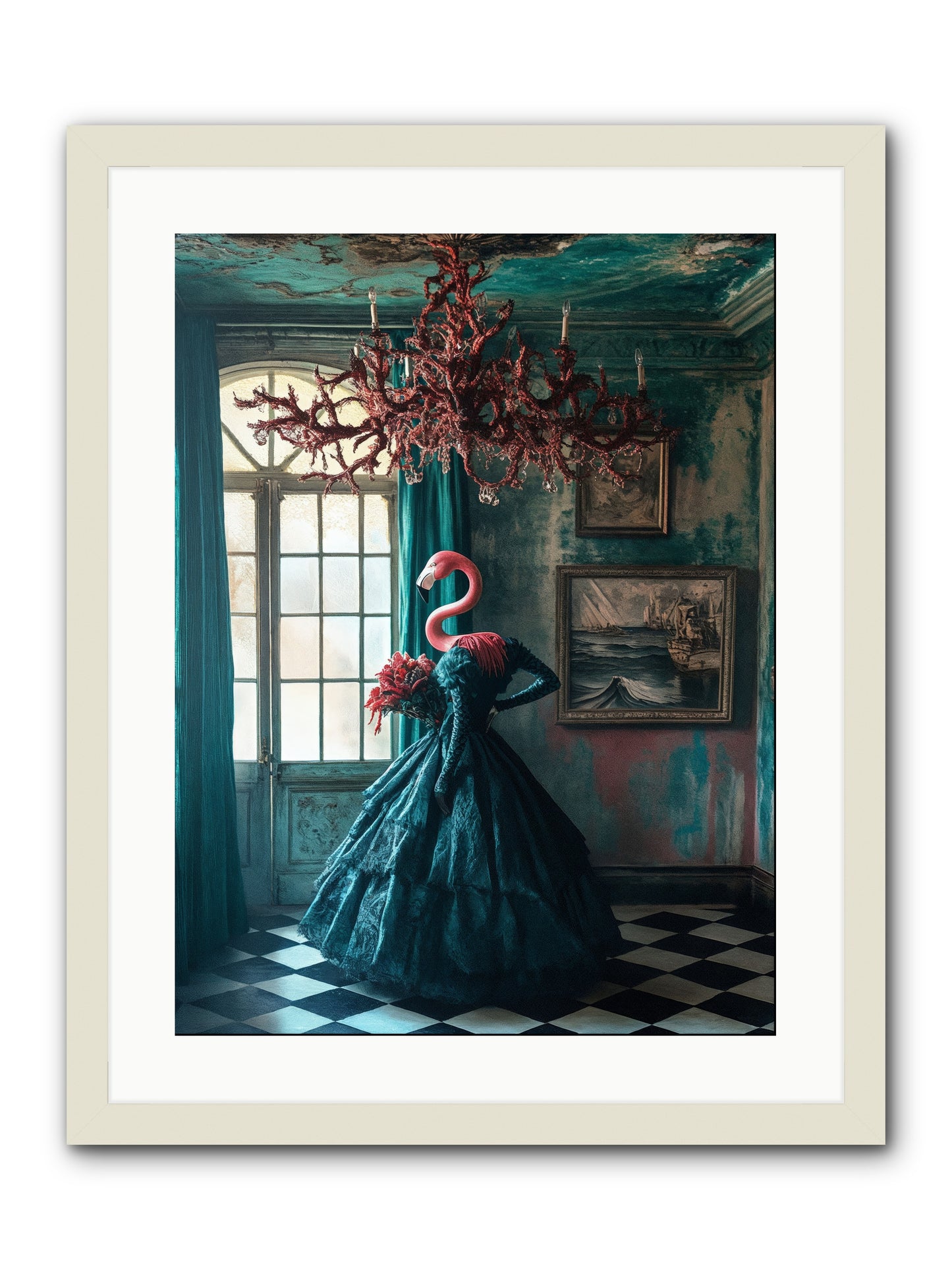 Ballrooms below seaRez -- Framed Print - White 18x24