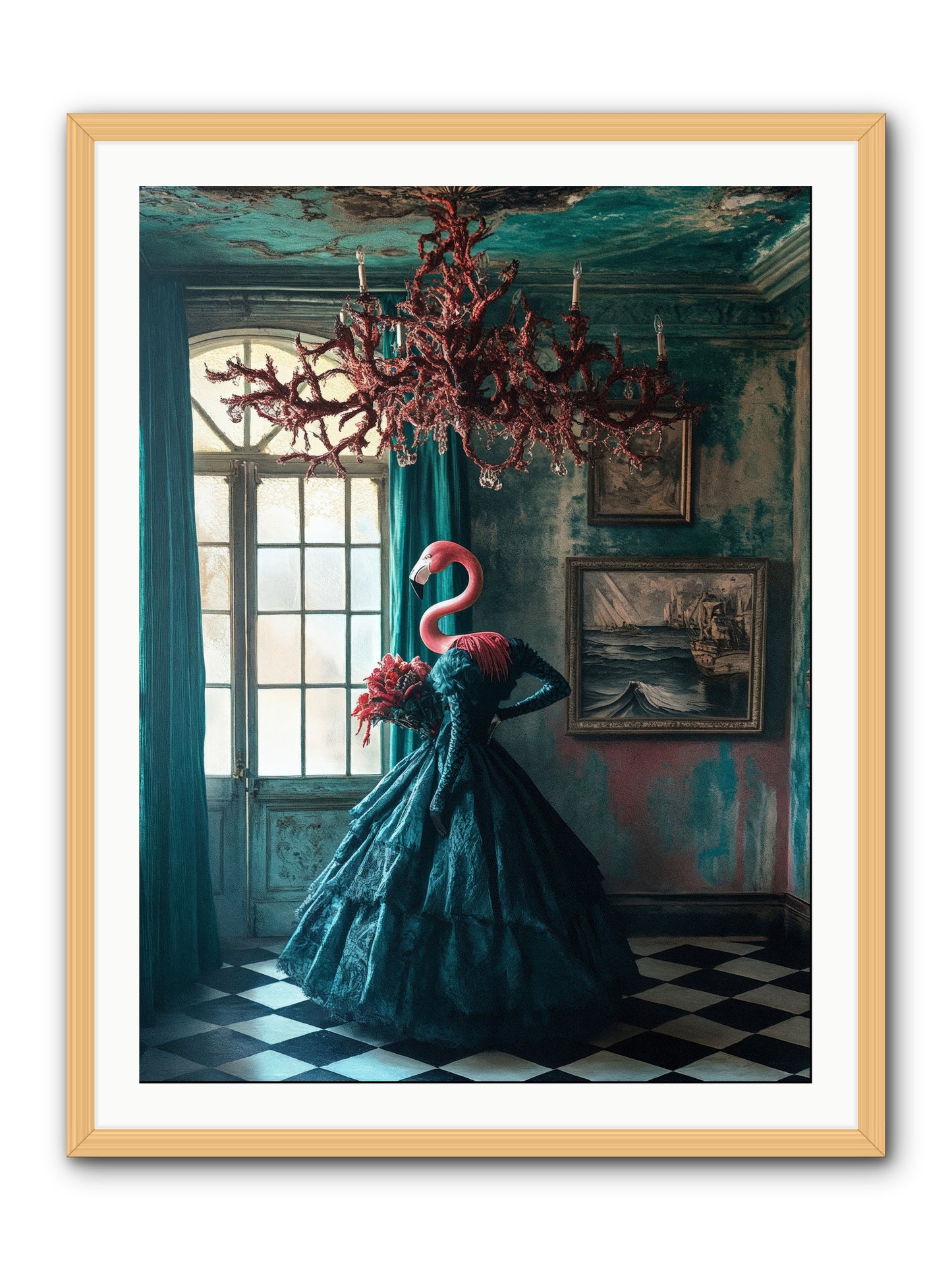 Ballrooms below seaRez -- Framed Print - Natural 30x40