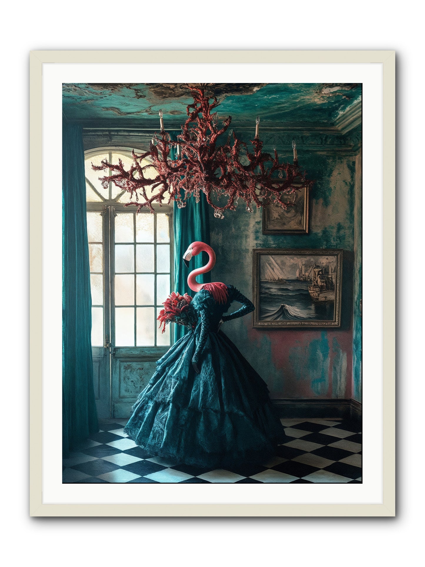 Ballrooms below seaRez -- Framed Print - White 30x40