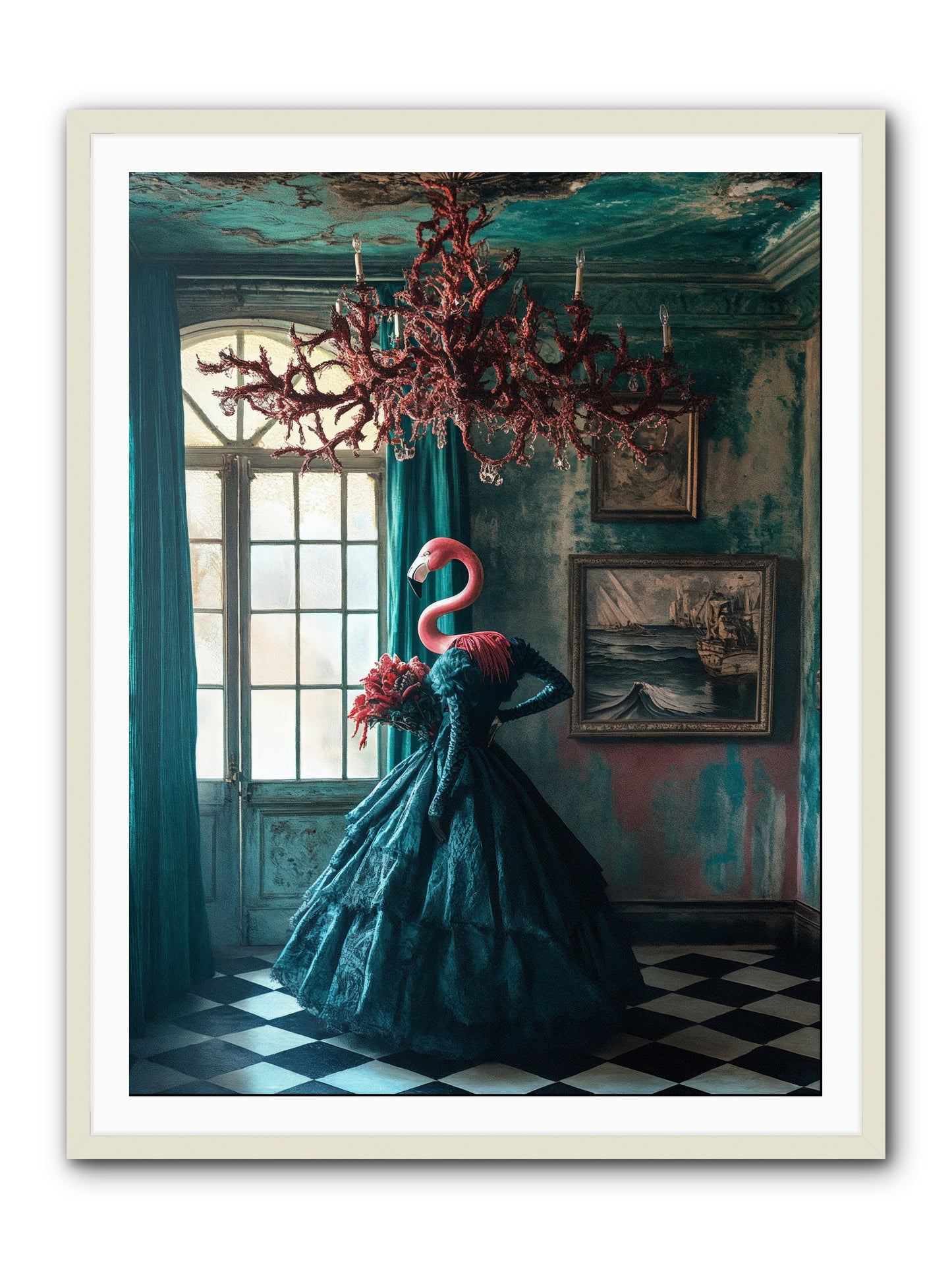 Ballrooms below seaRez -- Framed Print - White 36x48
