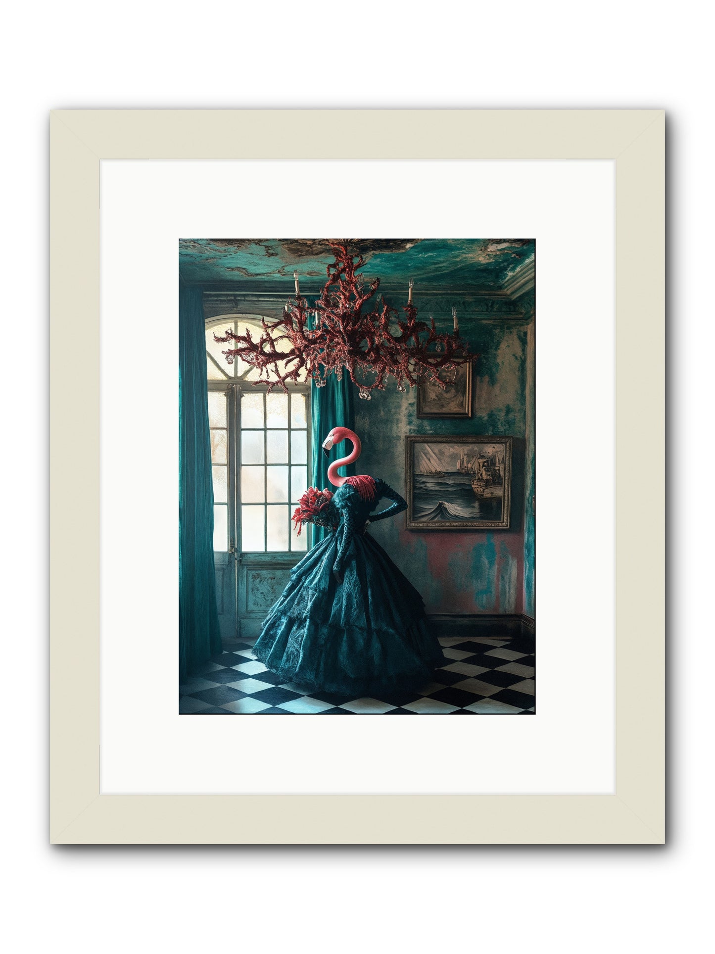 Ballrooms below seaRez -- Framed Print - White 9x12
