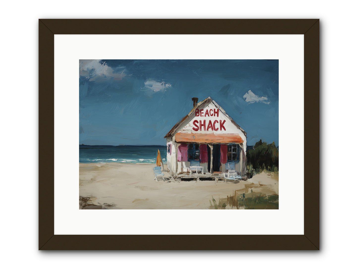 Barefoot Headquarters -- Framed Print - Black 16x12