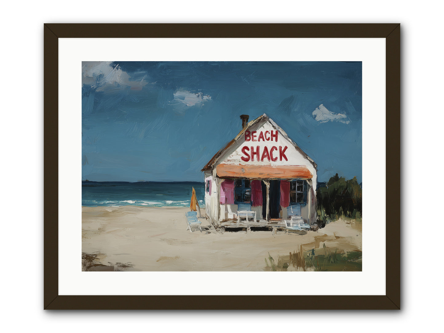 Barefoot Headquarters -- Framed Print - Black 24x18