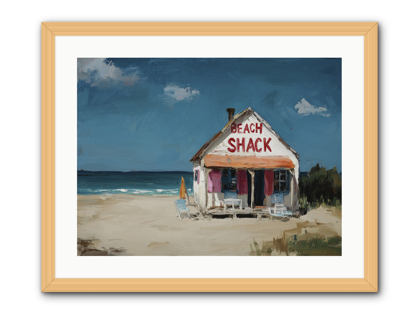 Barefoot Headquarters -- Framed Print - Natural 24x18