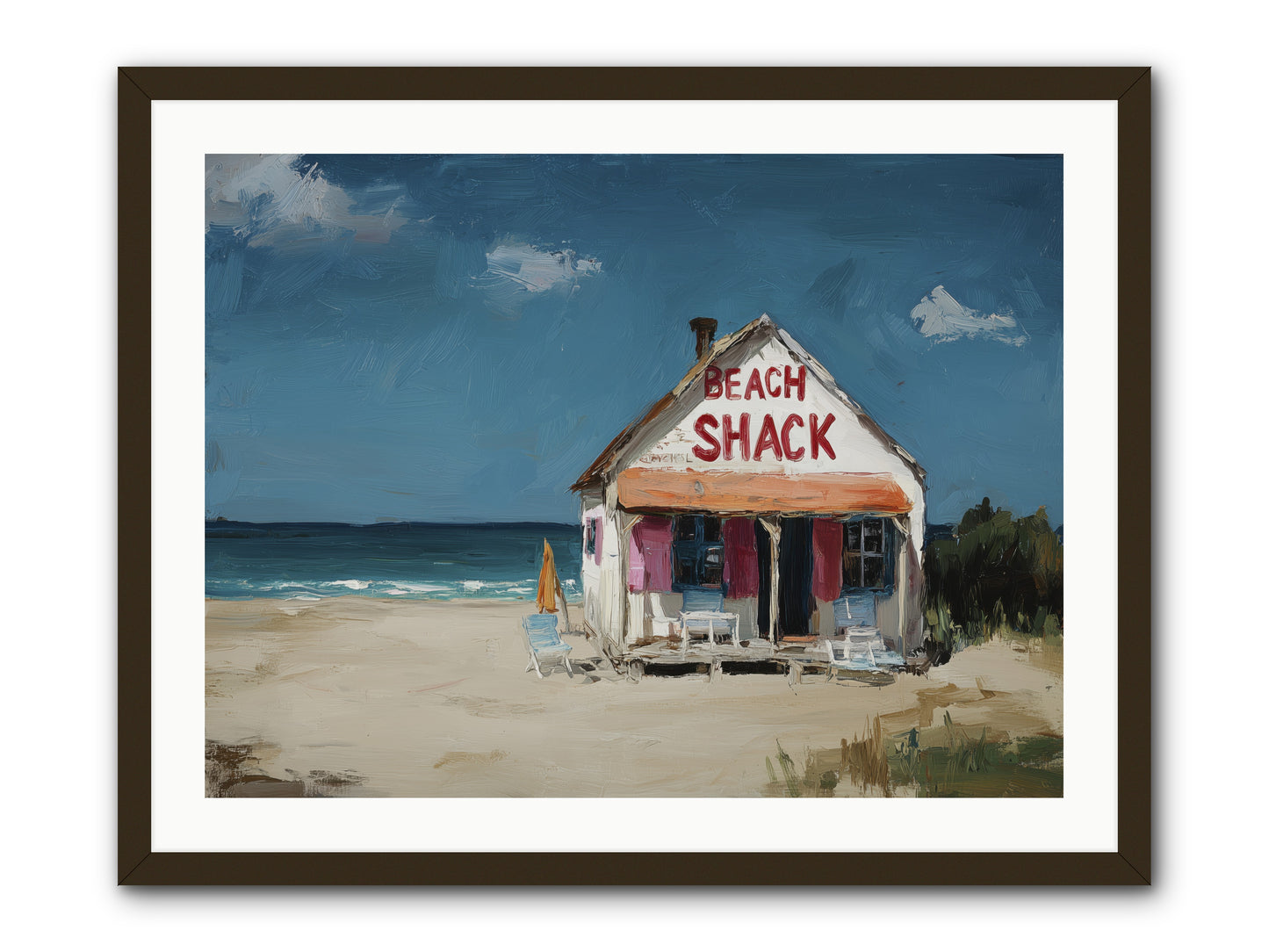 Barefoot Headquarters -- Framed Print - Black 32x24