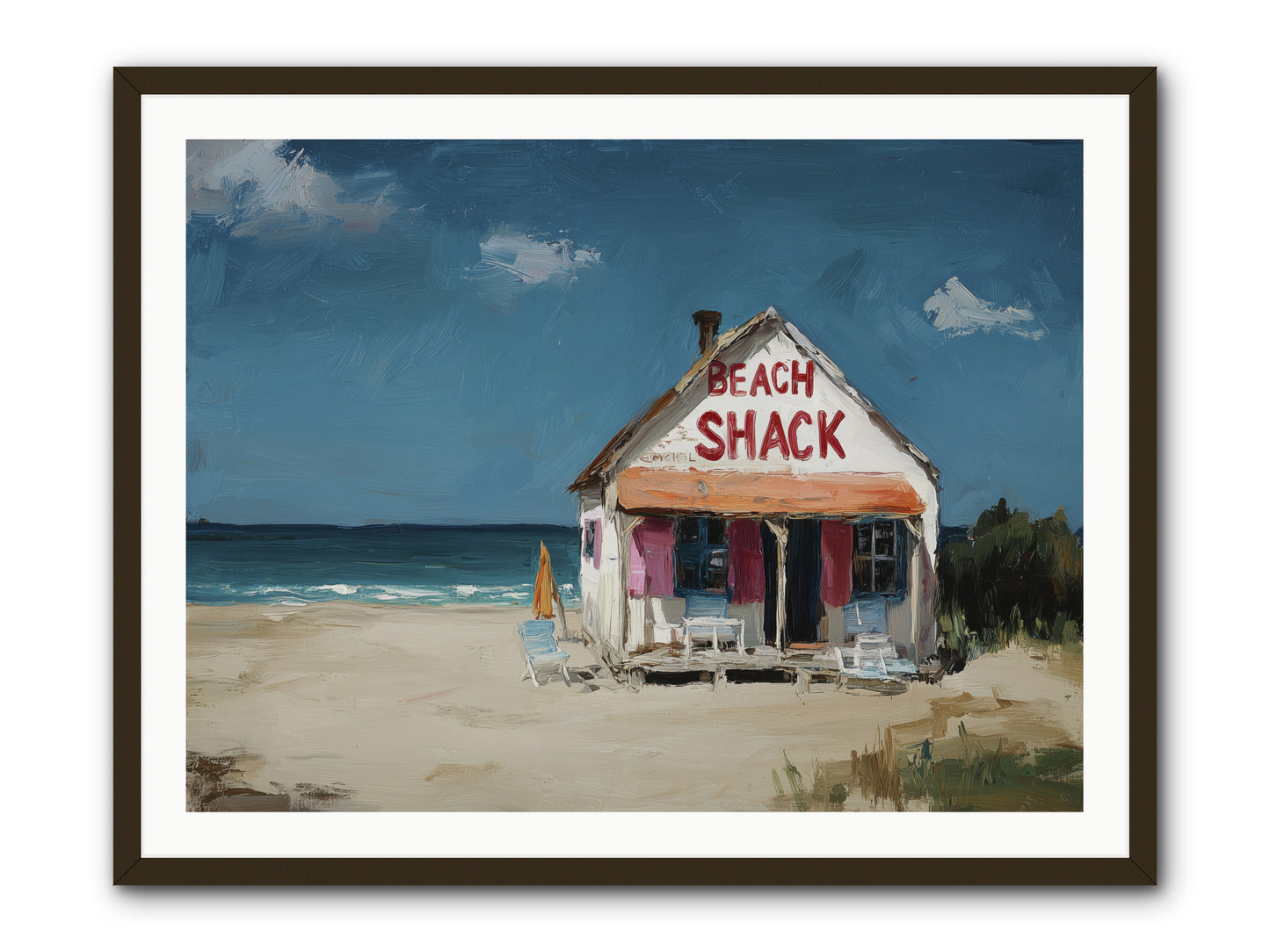 Barefoot Headquarters -- Framed Print - Black 40x30