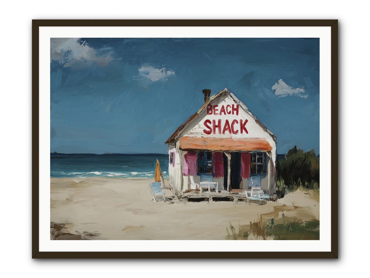 Barefoot Headquarters -- Framed Print - Black 48x36