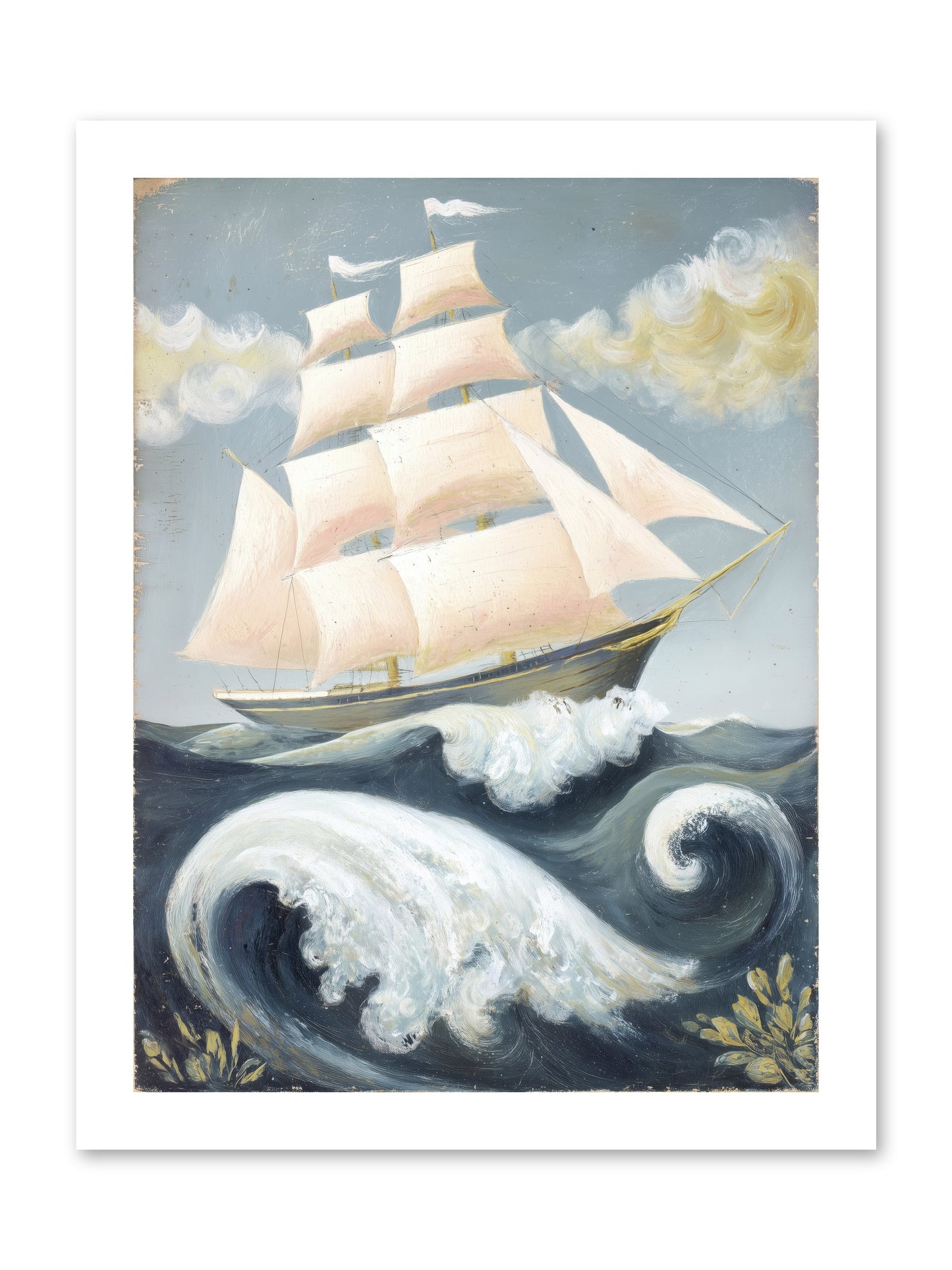 Barnacle Ghost -- Loose Canvas Print 12x16