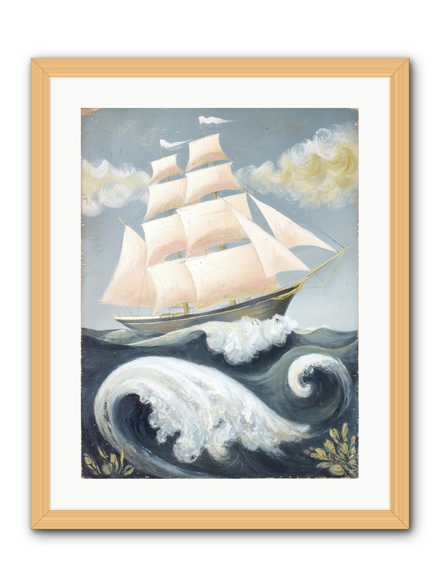 Barnacle Ghost -- Framed Print - Natural 18x24
