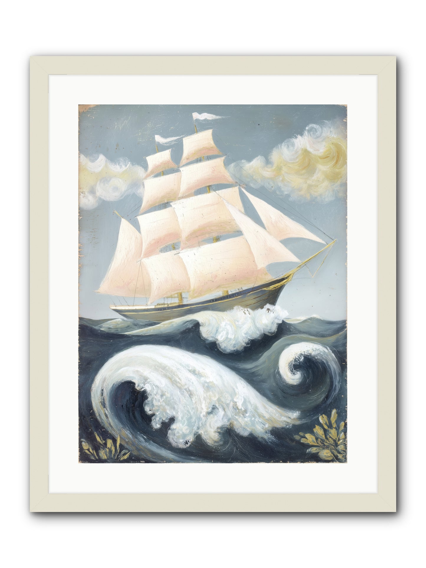 Barnacle Ghost -- Framed Print - White 18x24