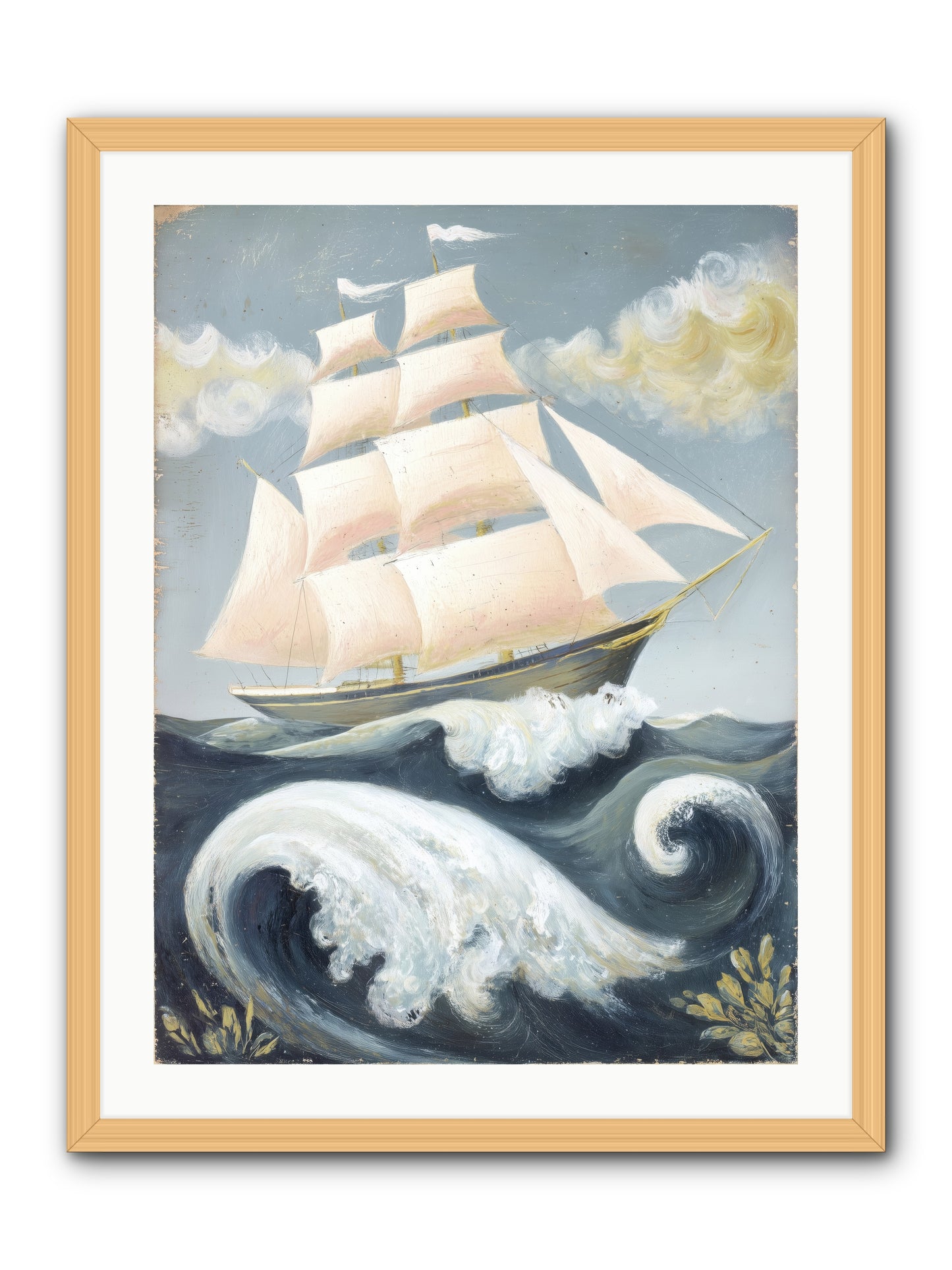Barnacle Ghost -- Framed Print - Natural 24x32