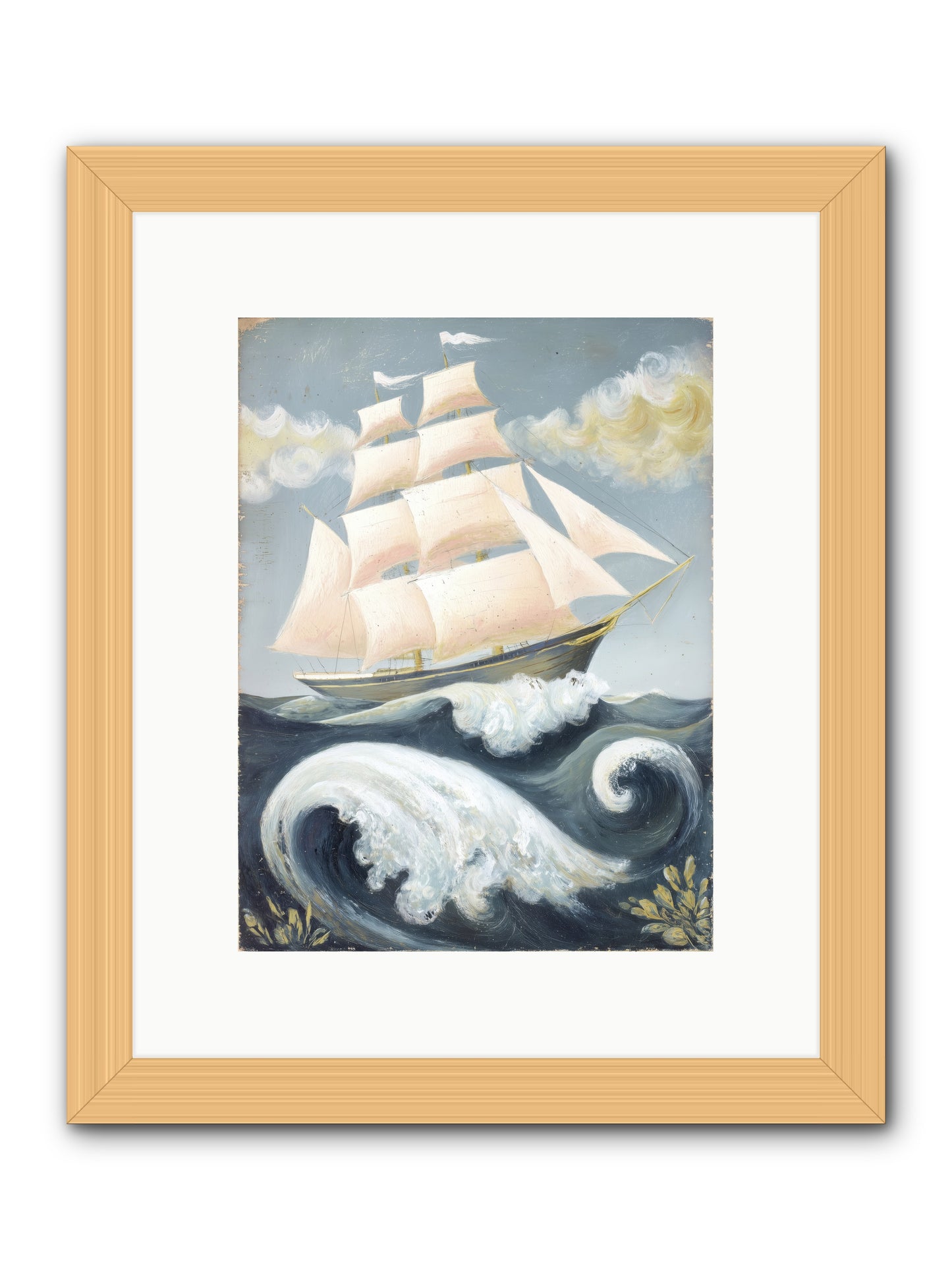 Barnacle Ghost -- Framed Print - Natural 9x12