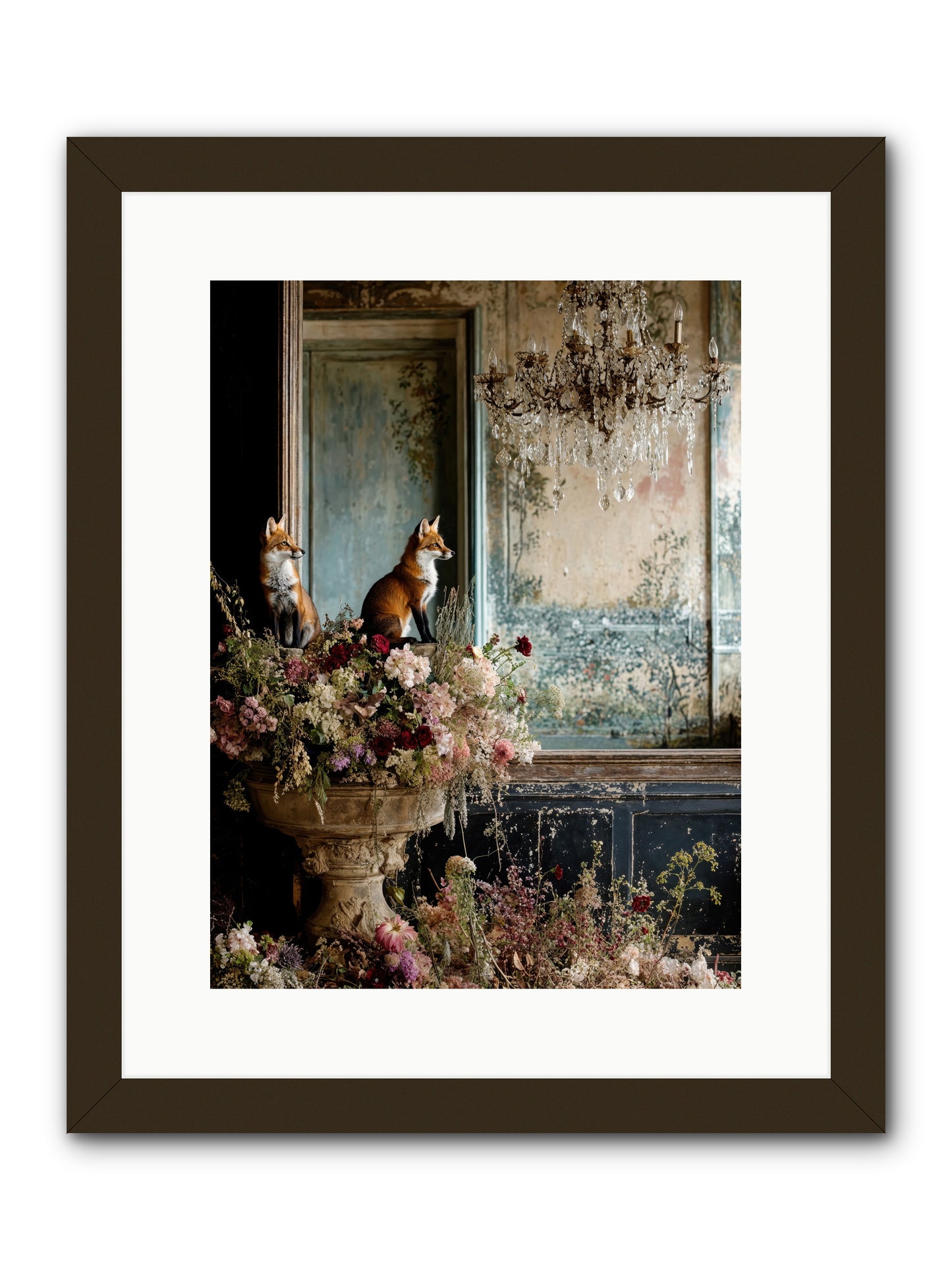 Baroque Wildlife -- Framed Print - Black 12x16