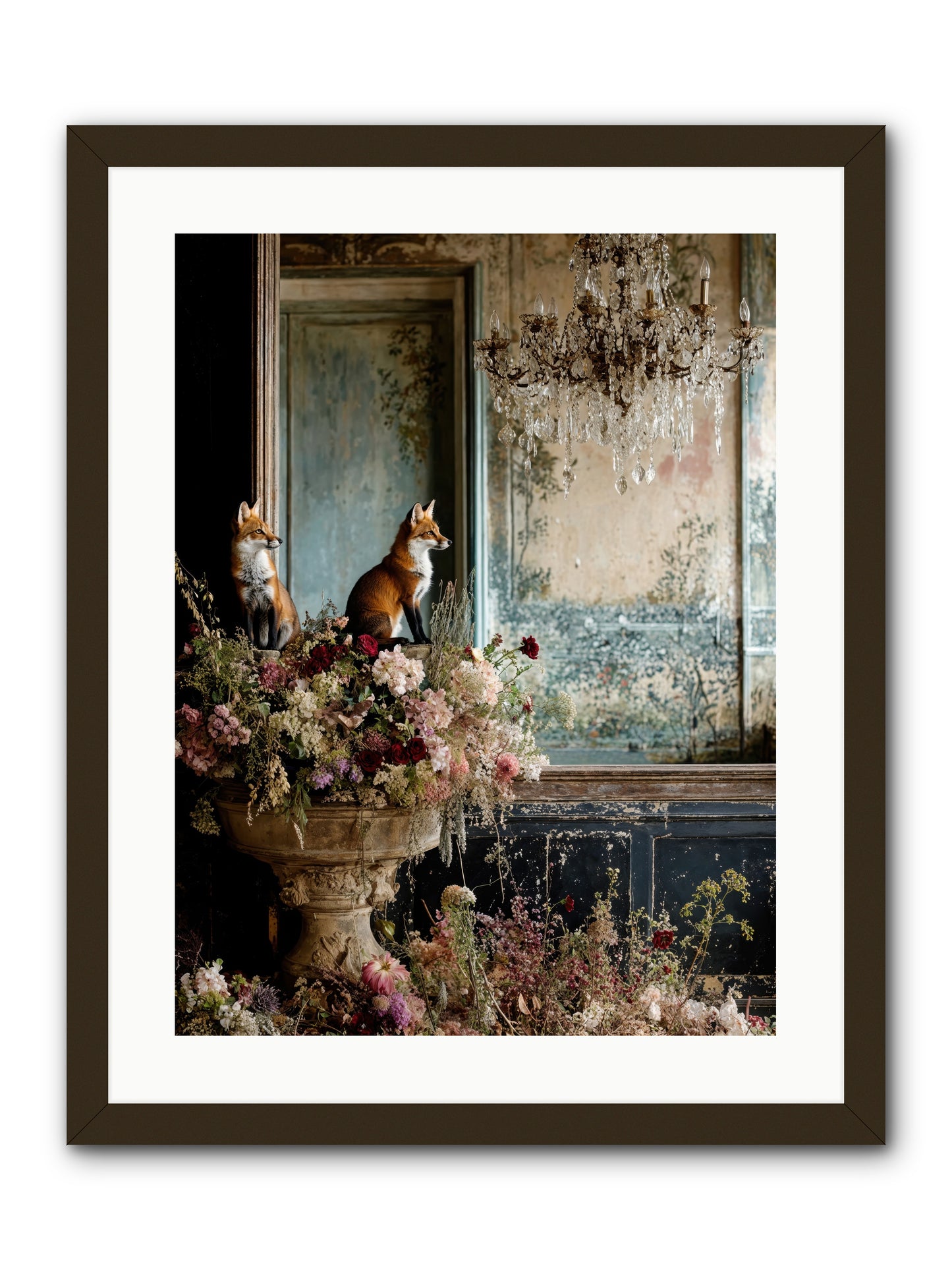 Baroque Wildlife -- Framed Print - Black 18x24
