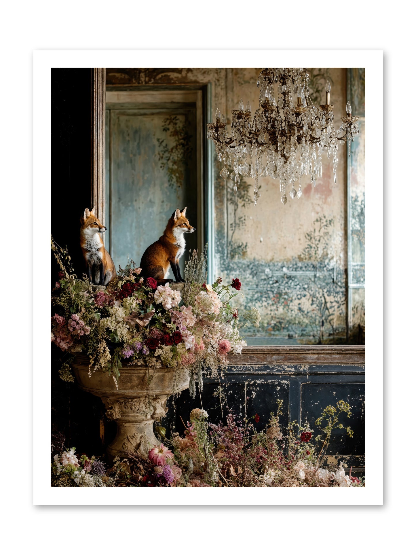 Baroque Wildlife -- Loose Canvas Print 18x24
