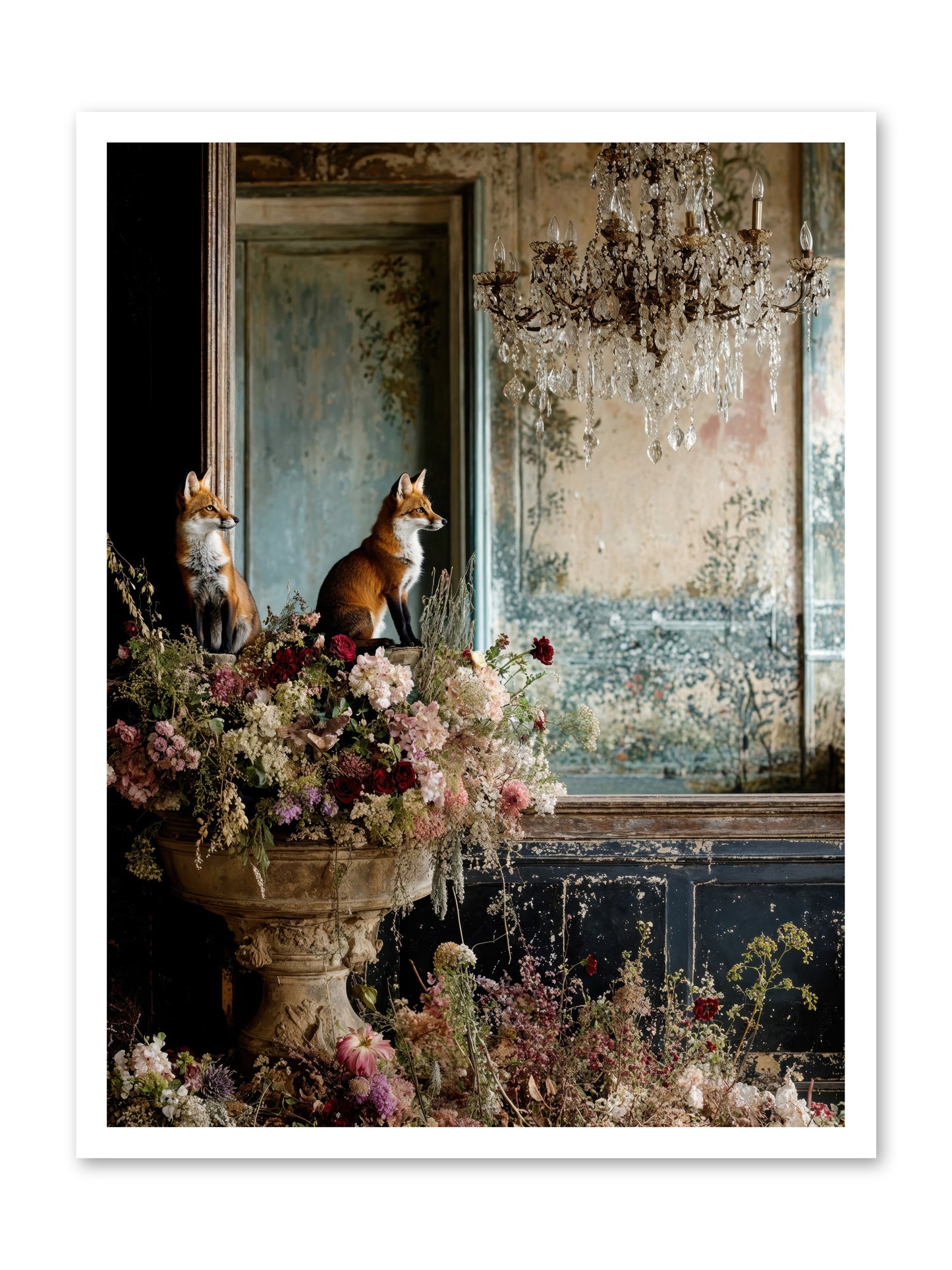Baroque Wildlife -- Loose Canvas Print 24x32