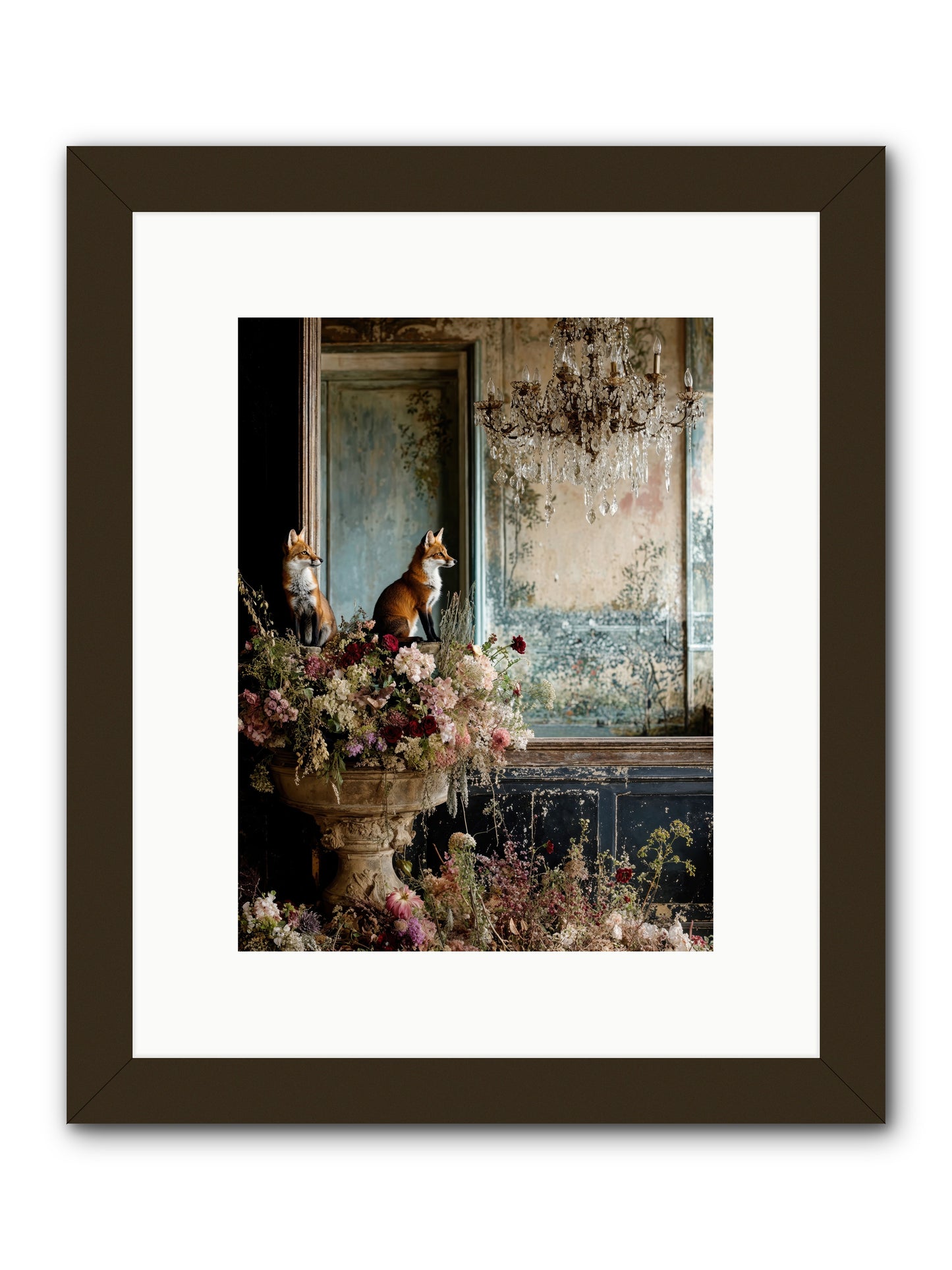 Baroque Wildlife -- Framed Print - Black 9x12