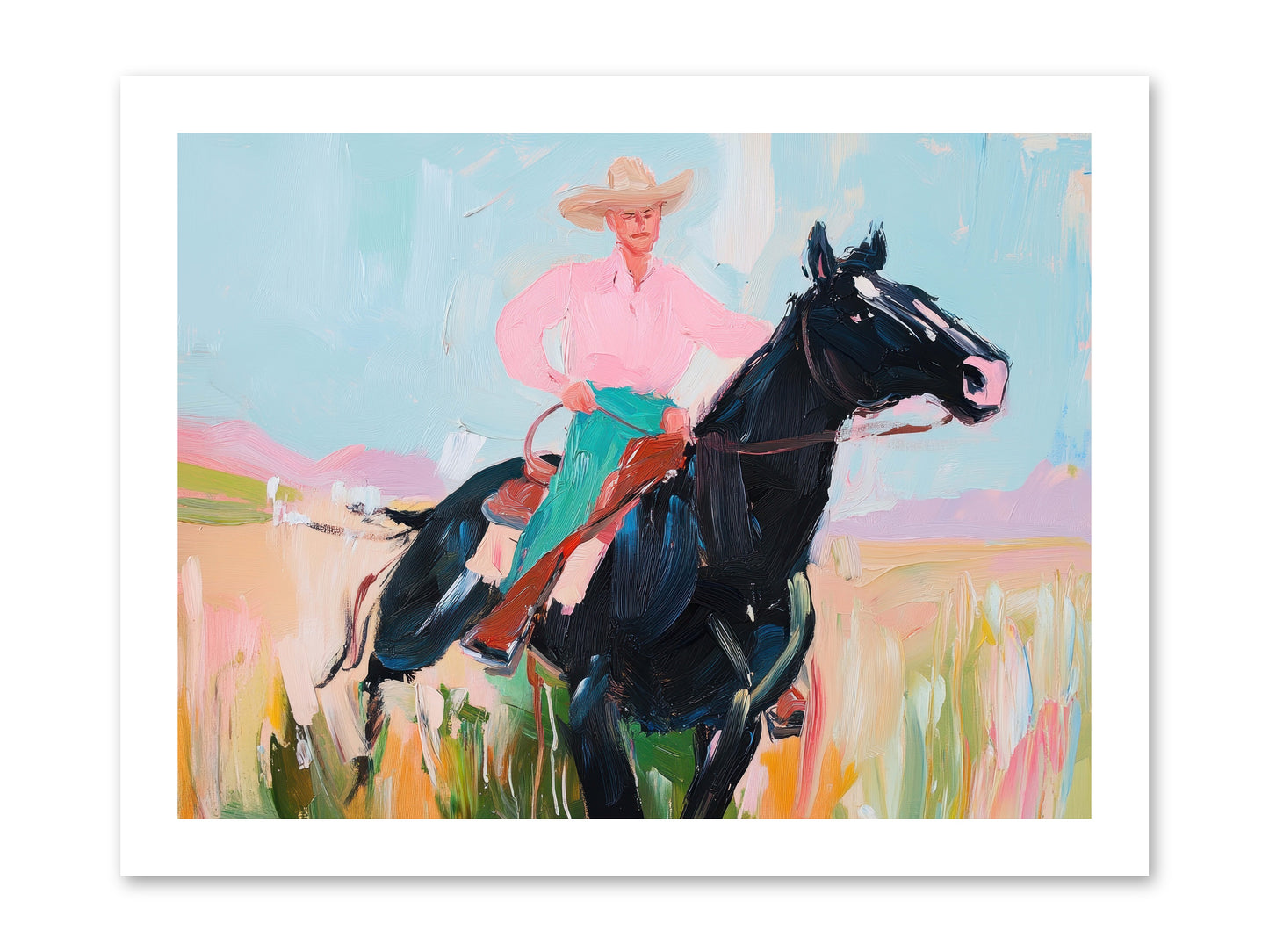 Barrel Racer's Dream -- Paper Print 16x12
