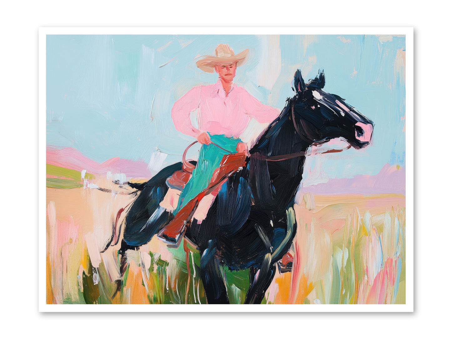 Barrel Racer's Dream -- Loose Canvas Print 48x36