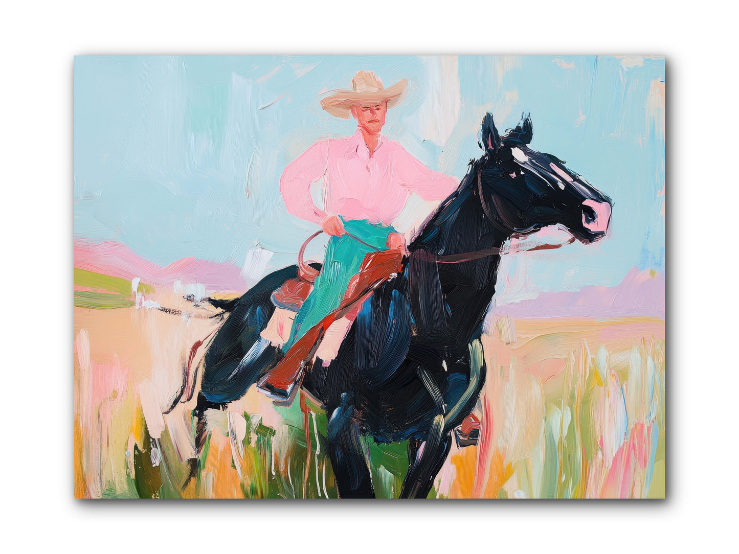 Barrel Racer's Dream -- Wrapped Canvas 12x9