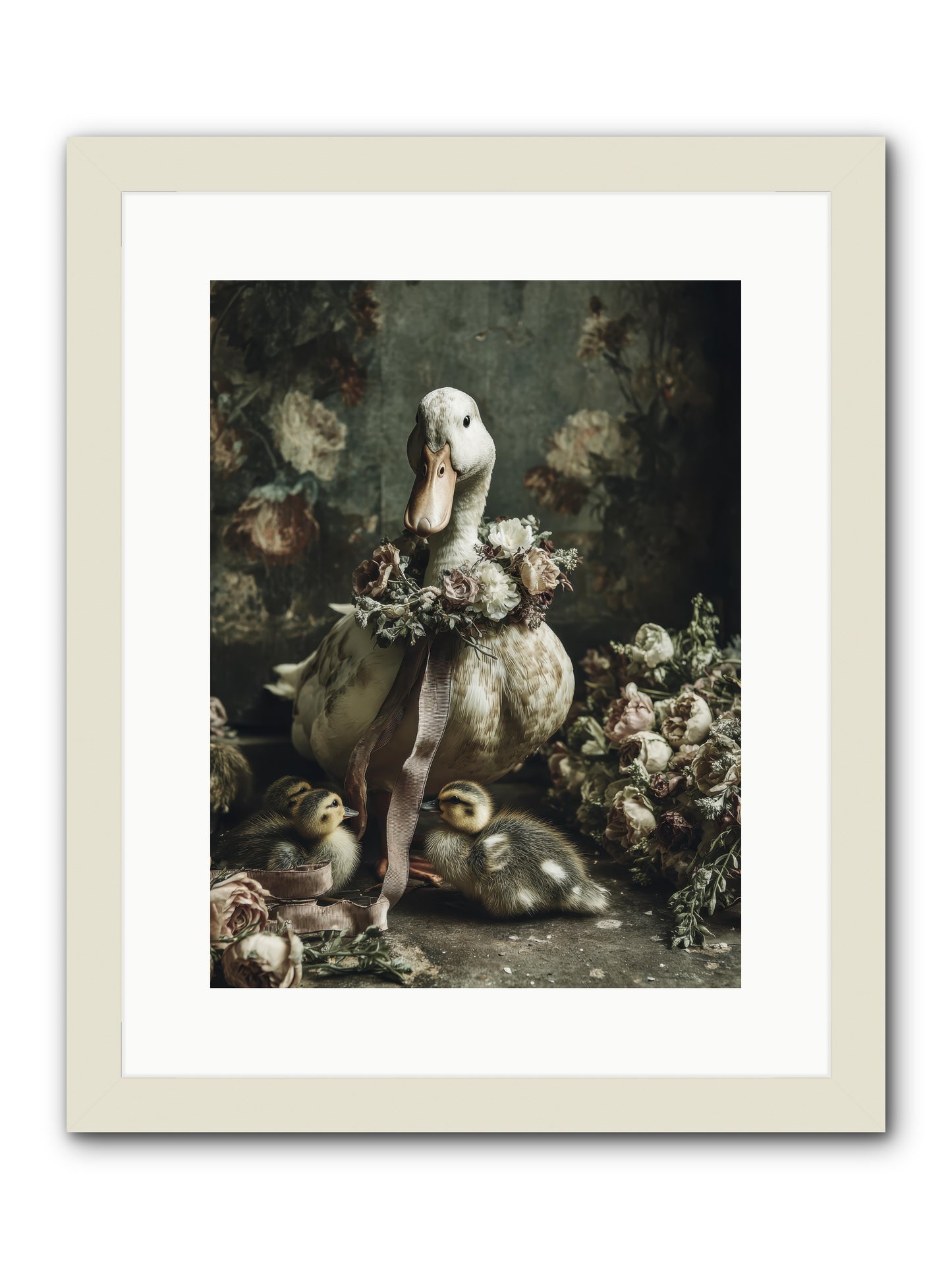 Basil -- Framed Print - White 12x16