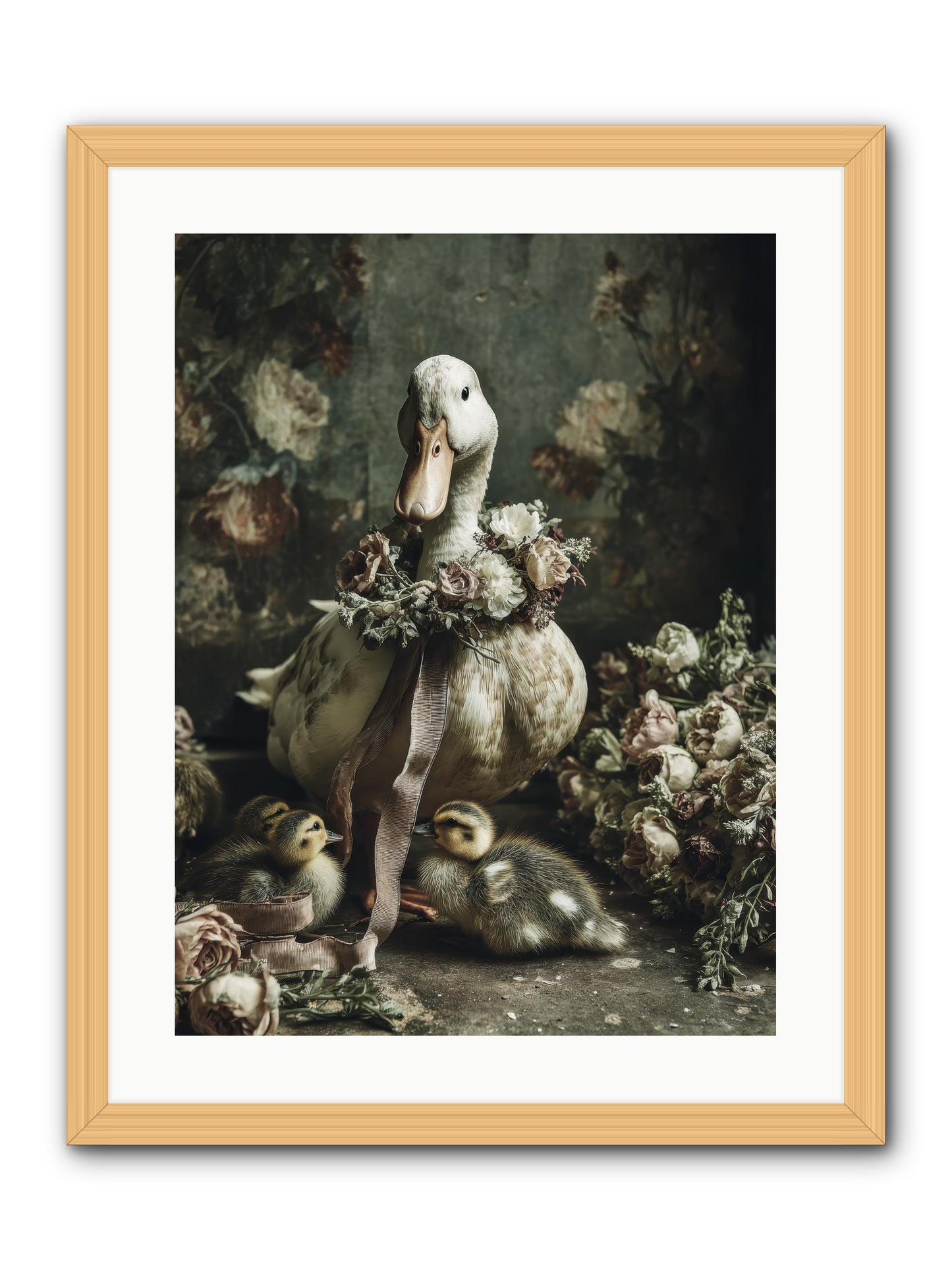 Basil -- Framed Print - Natural 18x24