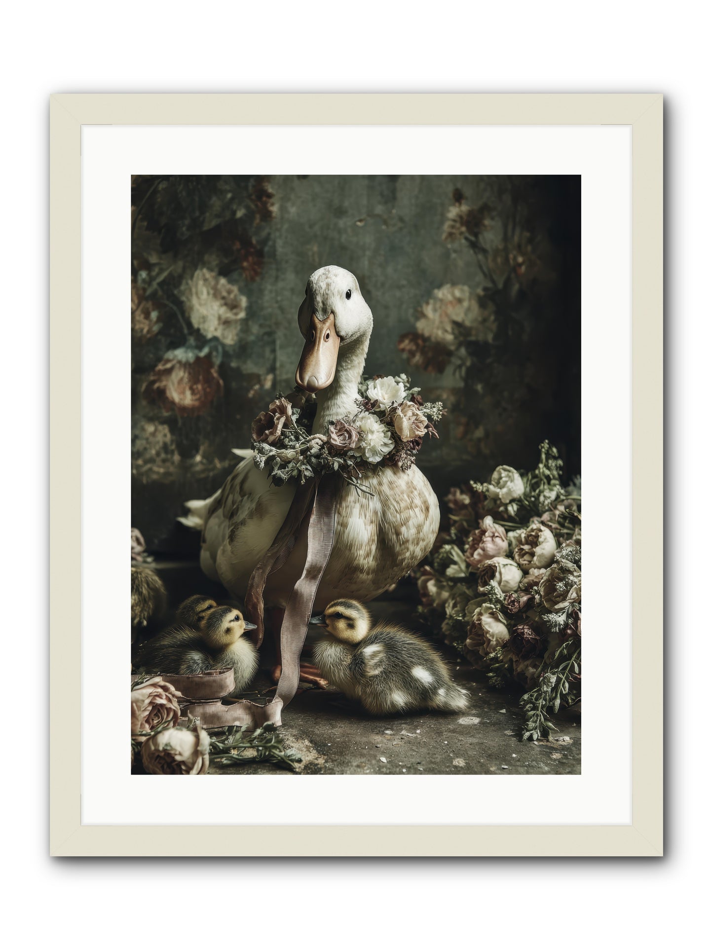 Basil -- Framed Print - White 18x24