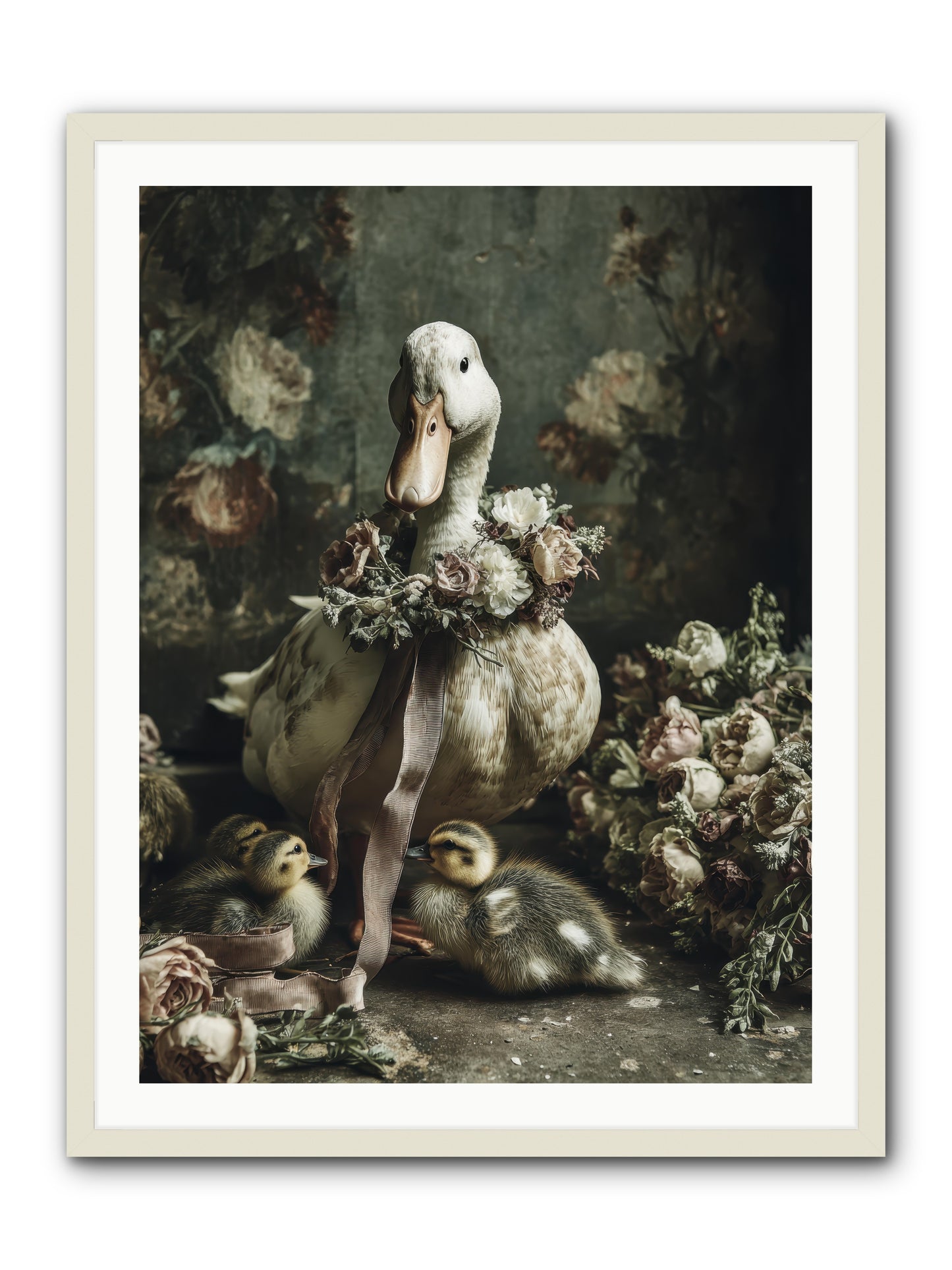 Basil -- Framed Print - White 30x40