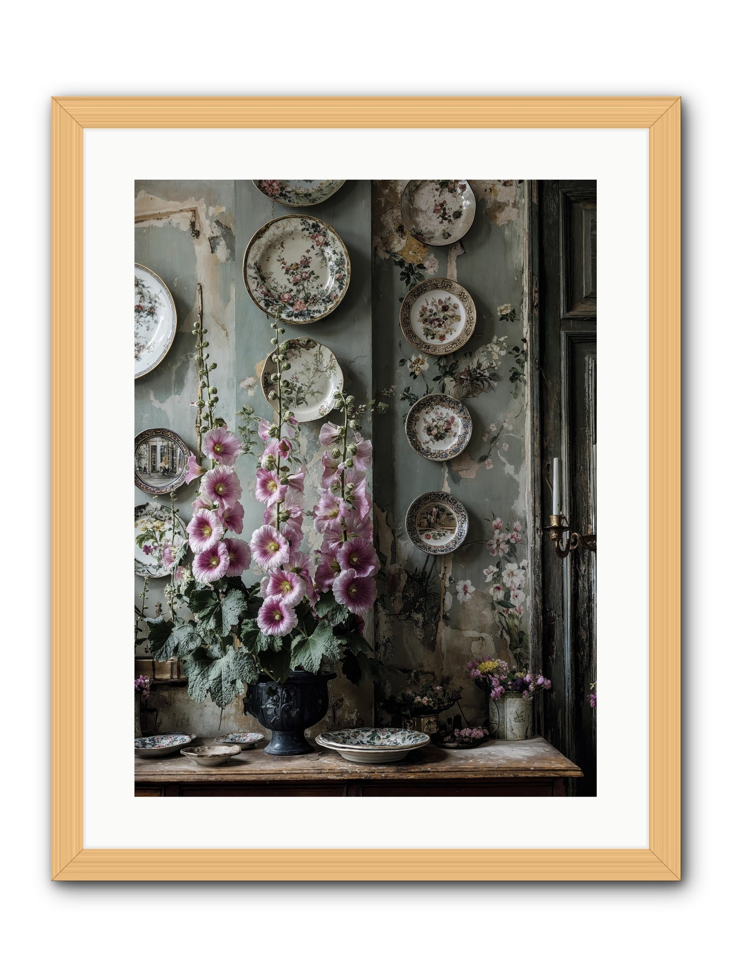 Basile -- Framed Print - Natural 18x24