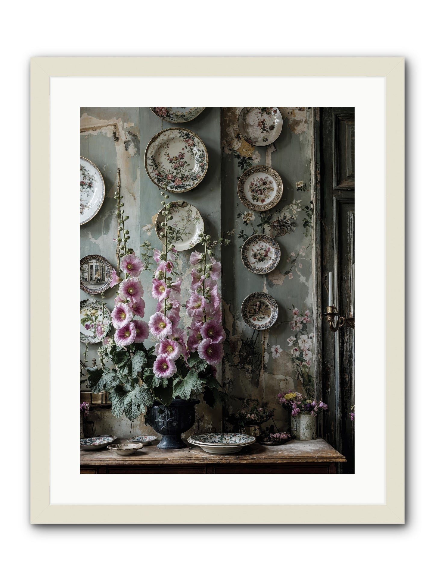Basile -- Framed Print - White 18x24