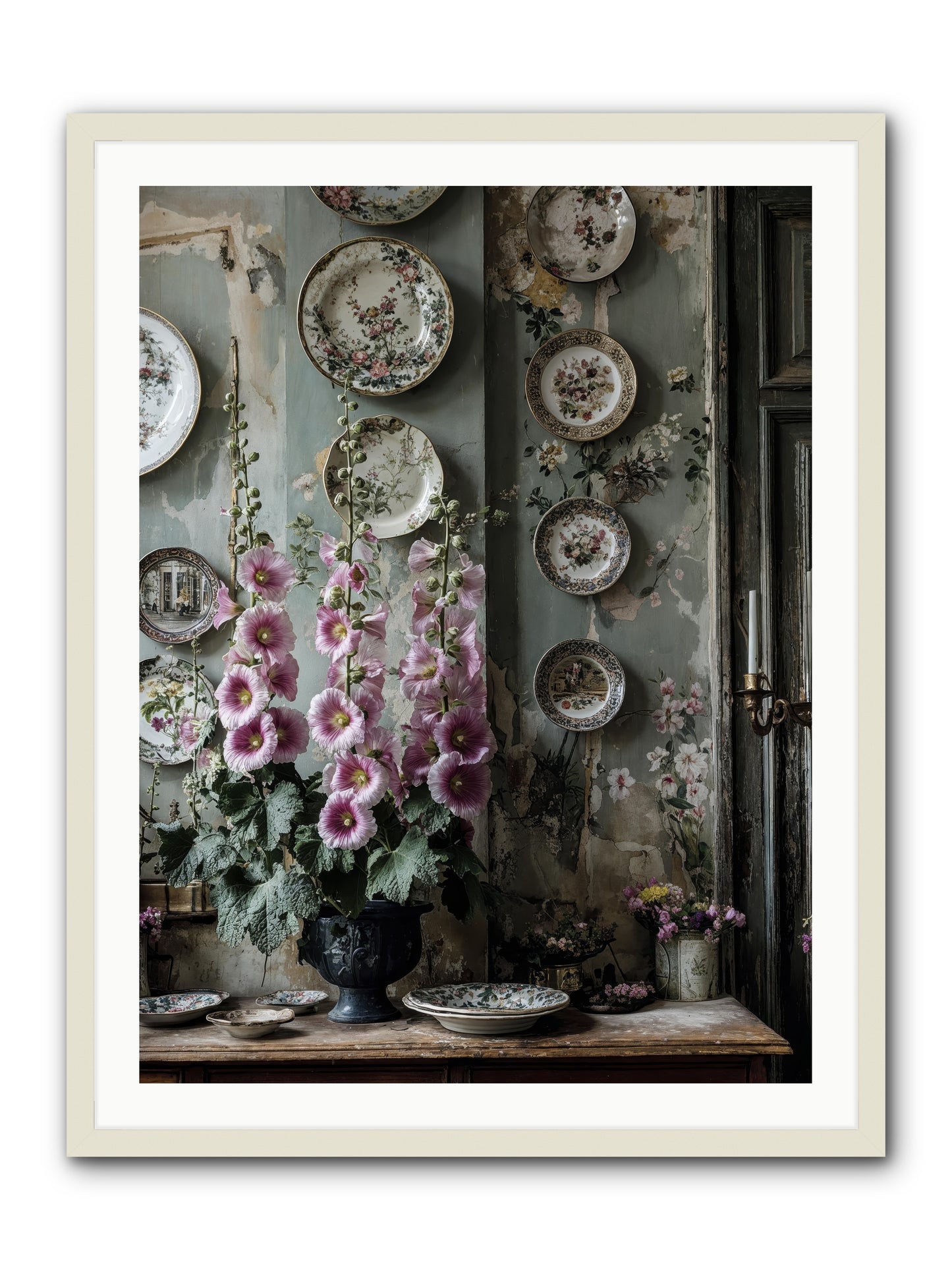 Basile -- Framed Print - White 30x40