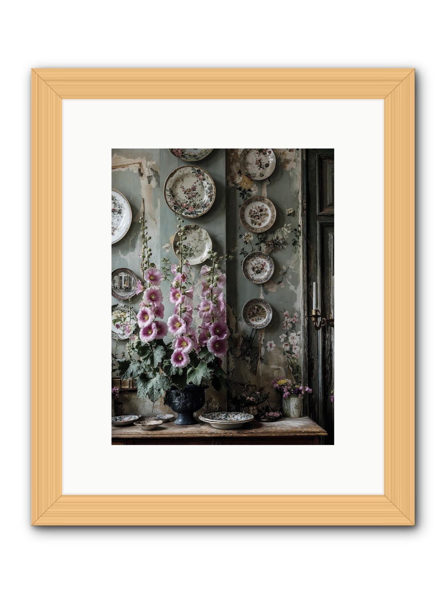 Basile -- Framed Print - Natural 9x12