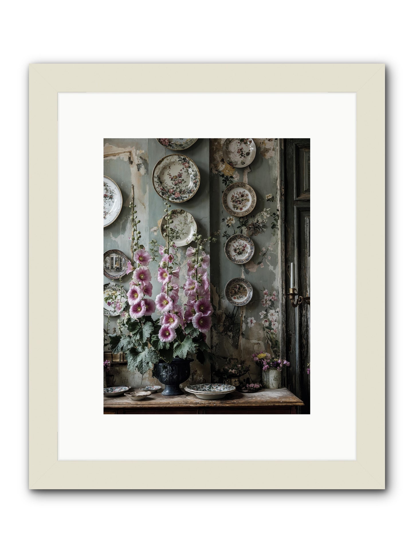 Basile -- Framed Print - White 9x12