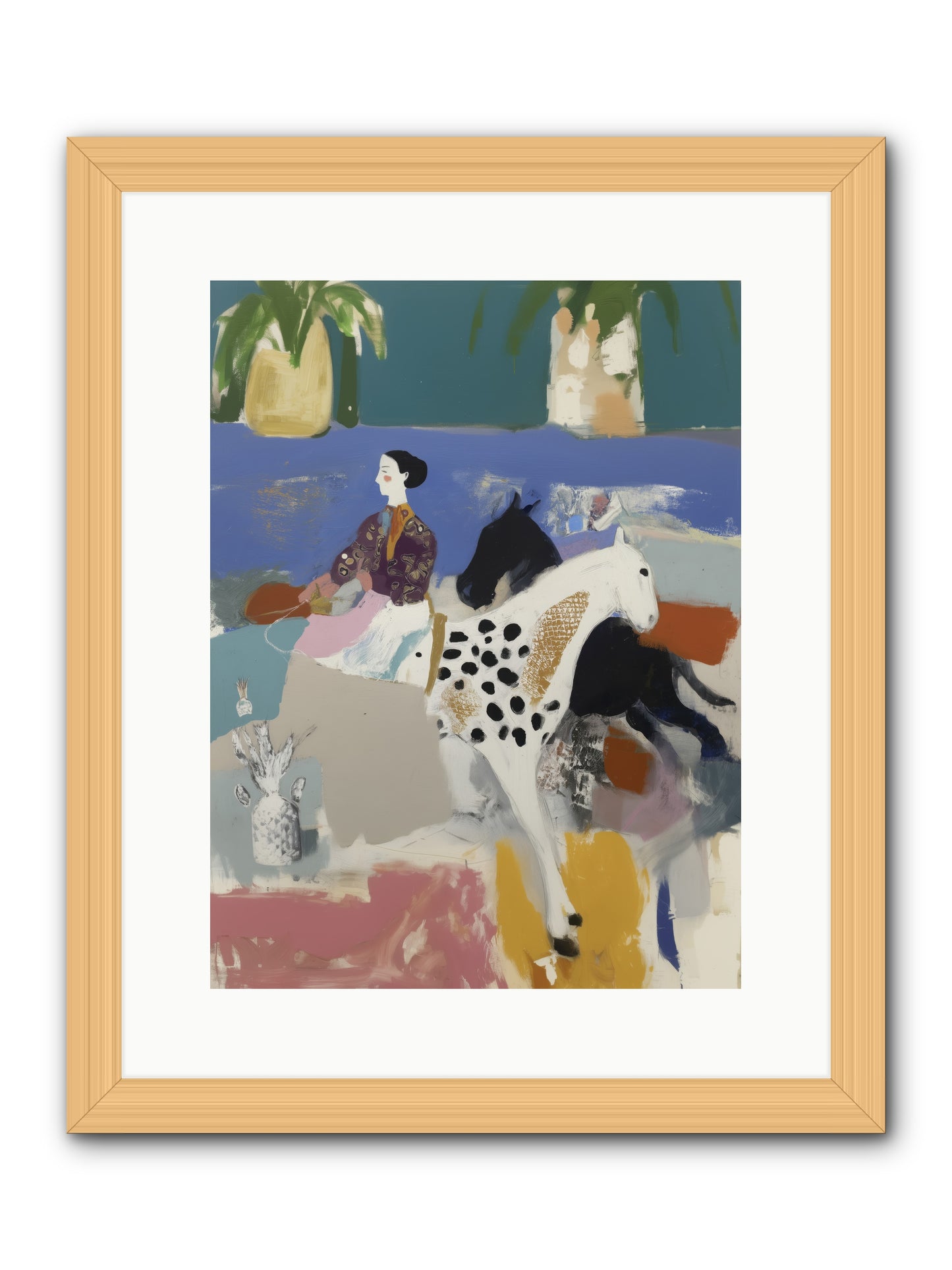 Basket of Stars -- Framed Print - Natural 12x16