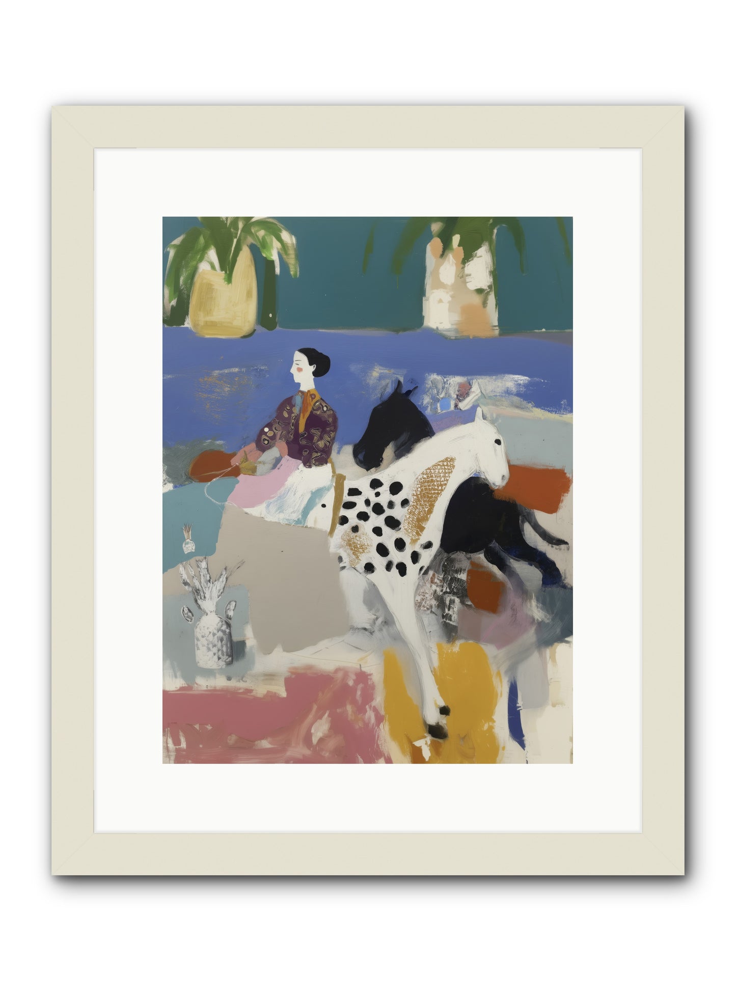 Basket of Stars -- Framed Print - White 12x16