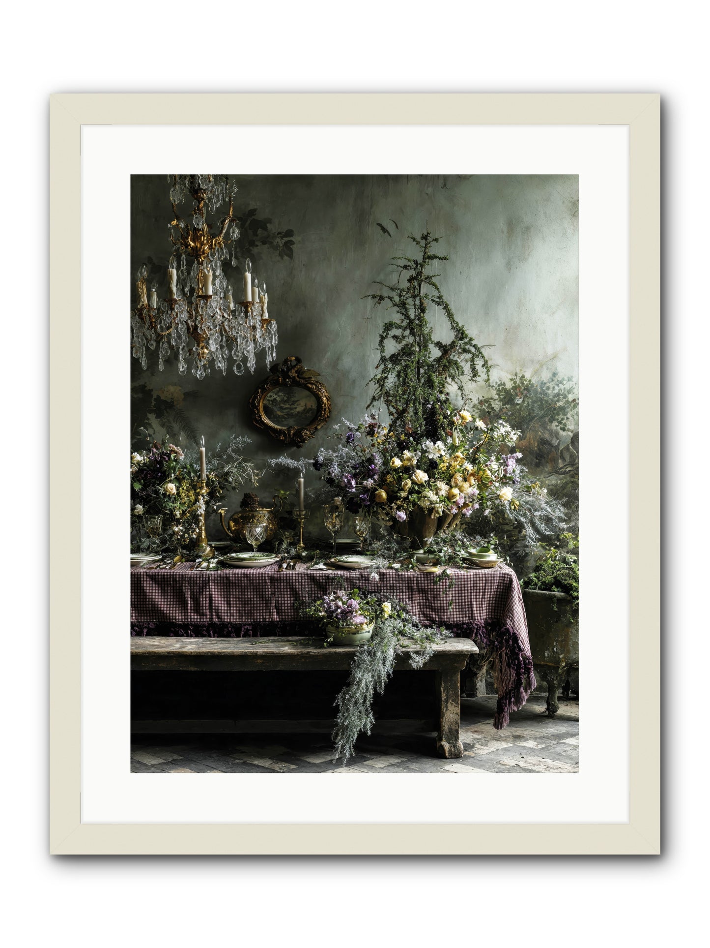 Bathed In Celestial Glow -- Framed Print - White 18x24