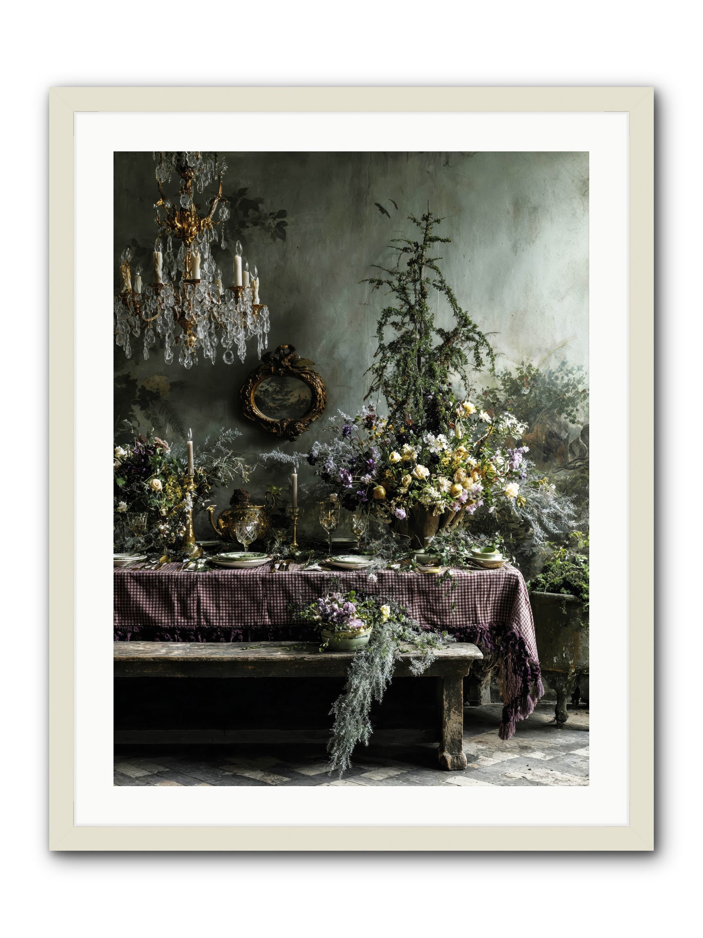 Bathed In Celestial Glow -- Framed Print - White 24x32