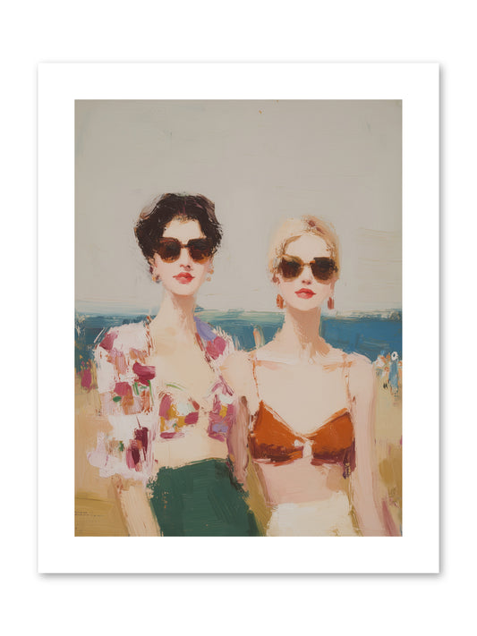 Beach Besties -- Paper Print 9x12