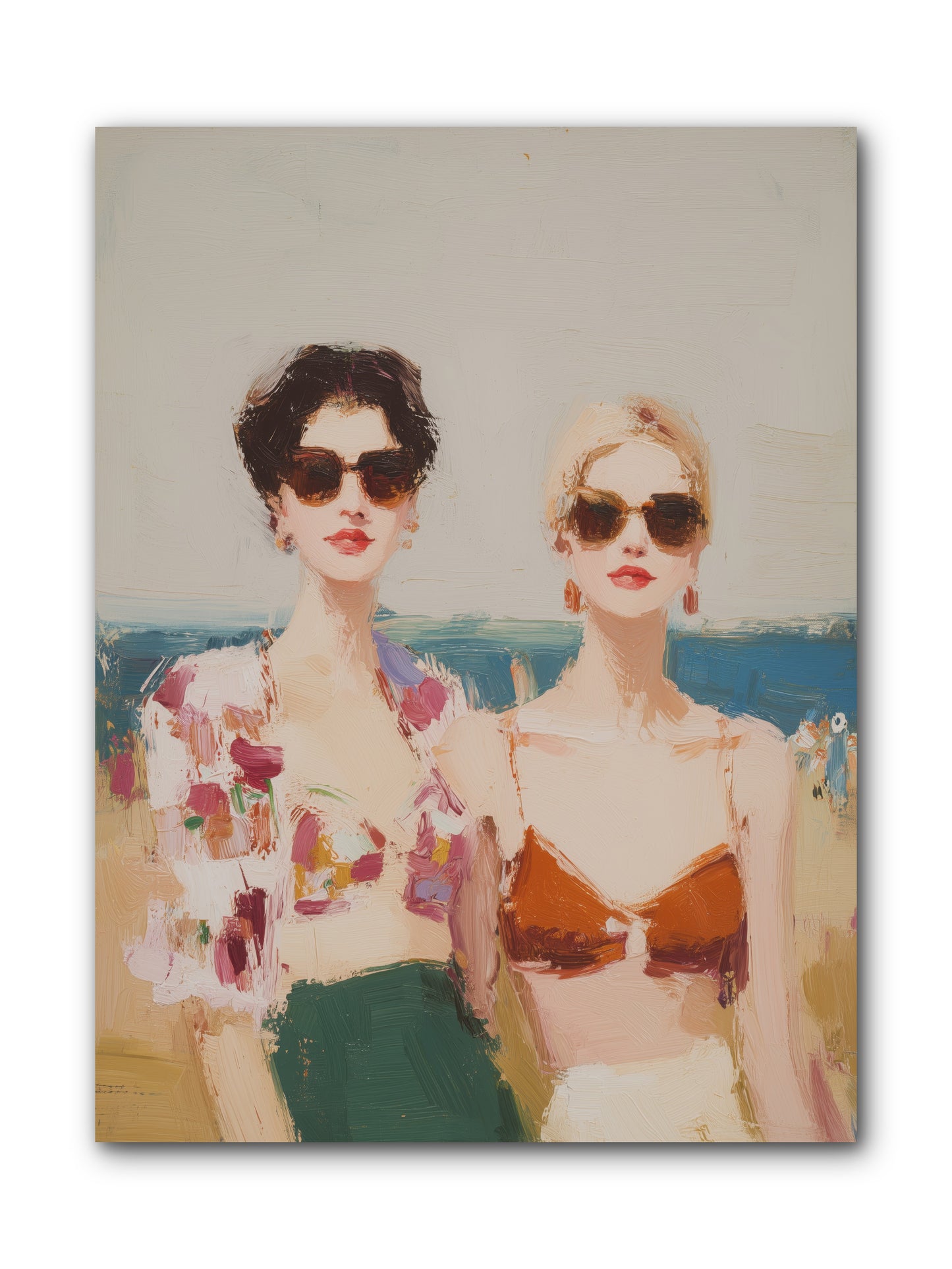 Beach Besties -- Wrapped Canvas 9x12