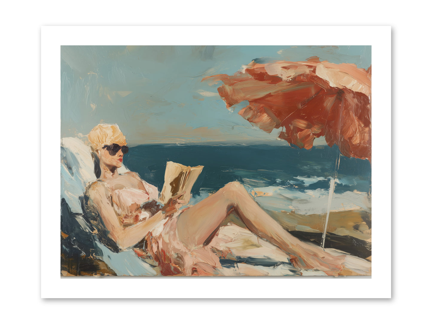 Beach Book Club -- Paper Print 16x12