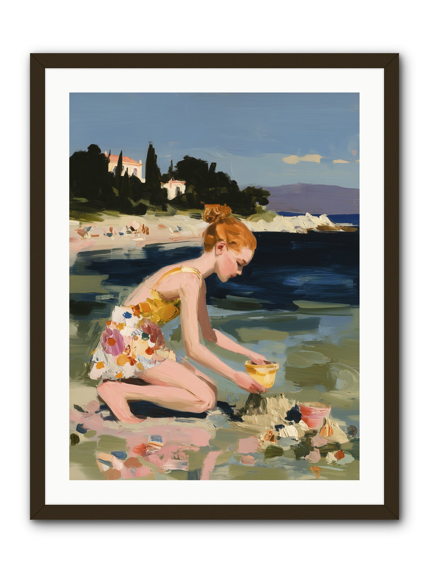 Beach Day Bliss -- Framed Print - Black 24x32