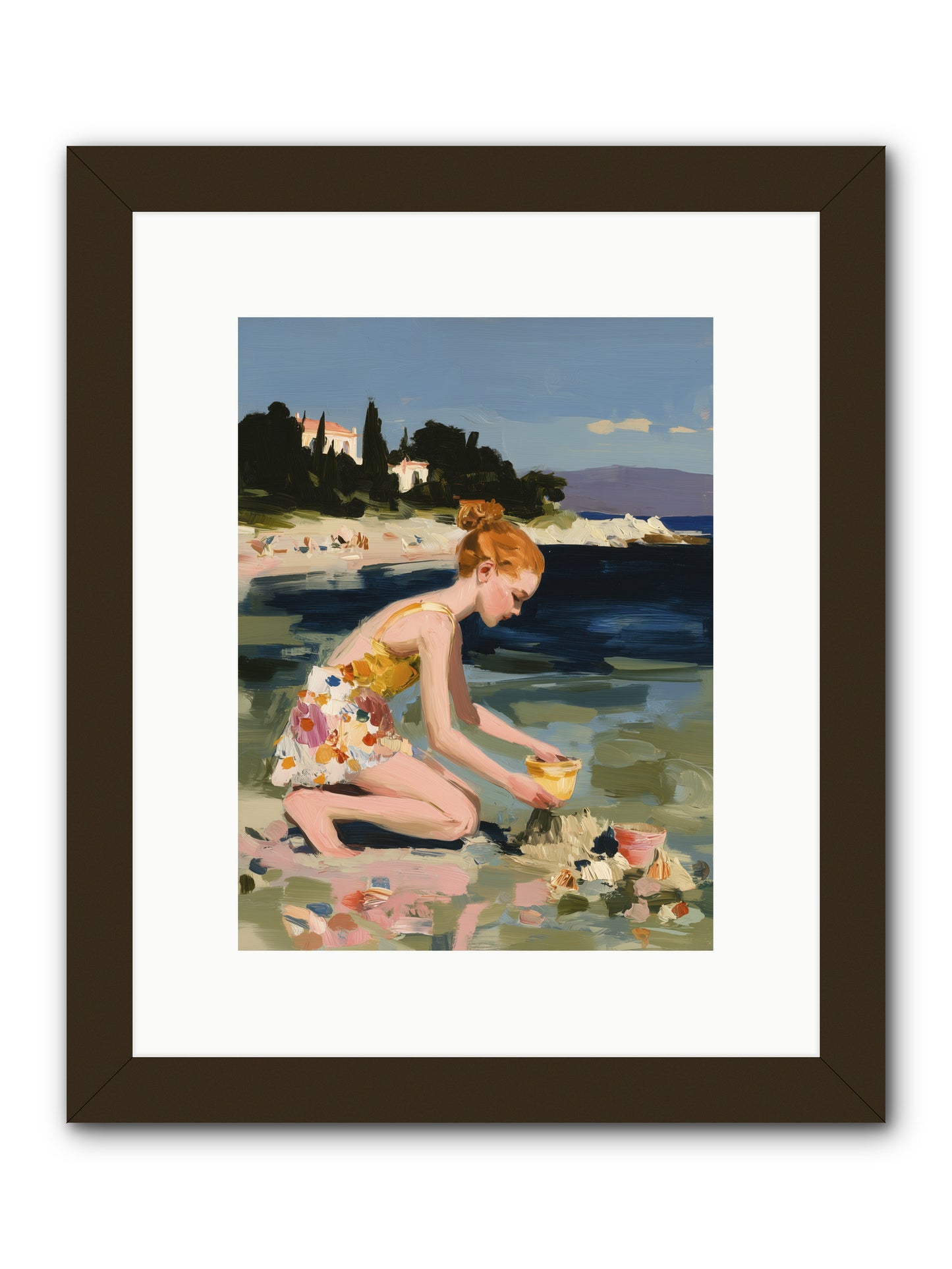 Beach Day Bliss -- Framed Print - Black 9x12