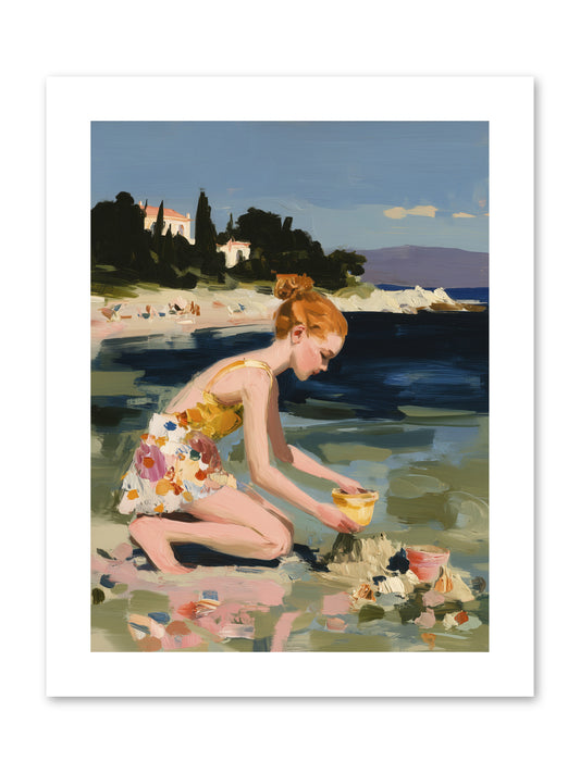Beach Day Bliss -- Paper Print 9x12