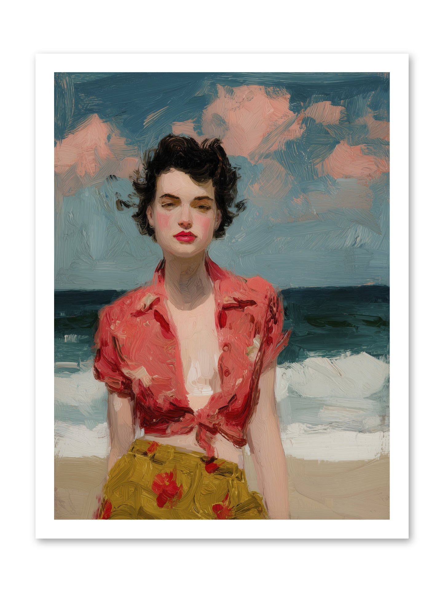 Beach Heart -- Loose Canvas Print 18x24