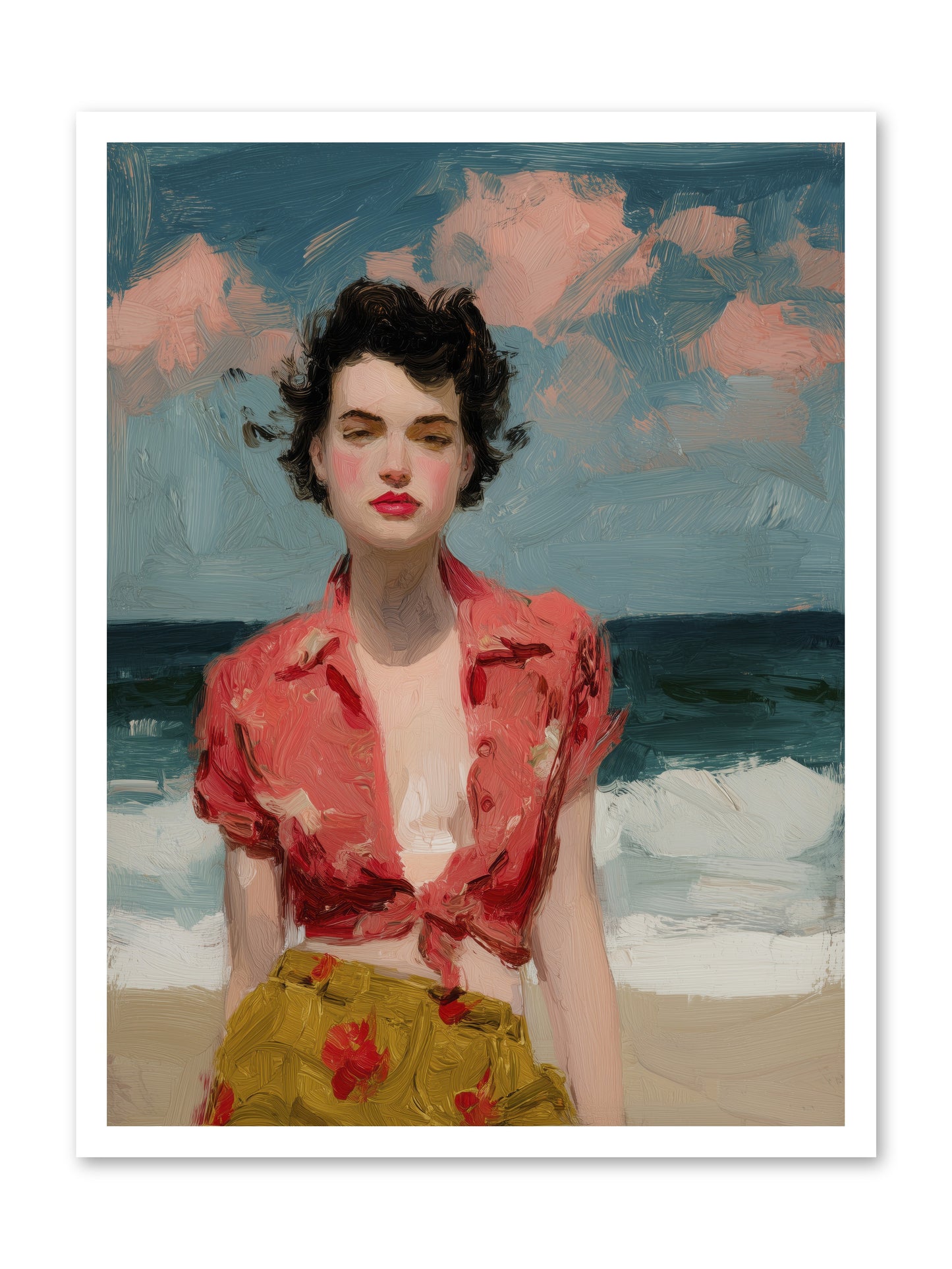 Beach Heart -- Loose Canvas Print 24x32