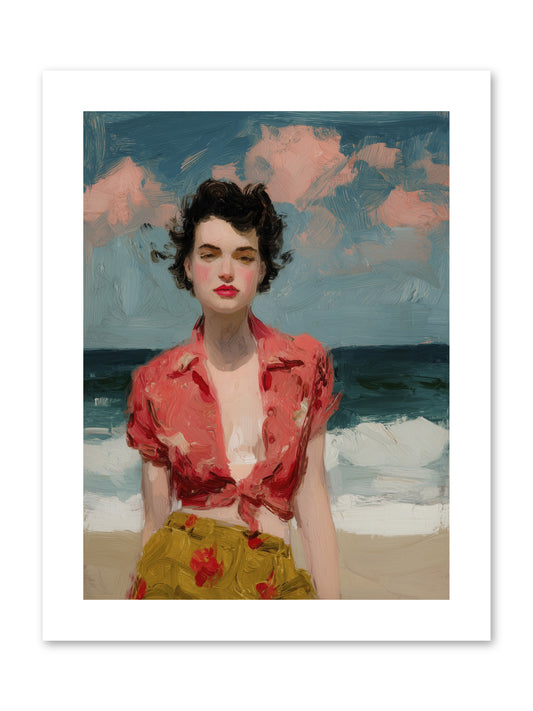 Beach Heart -- Paper Print 9x12